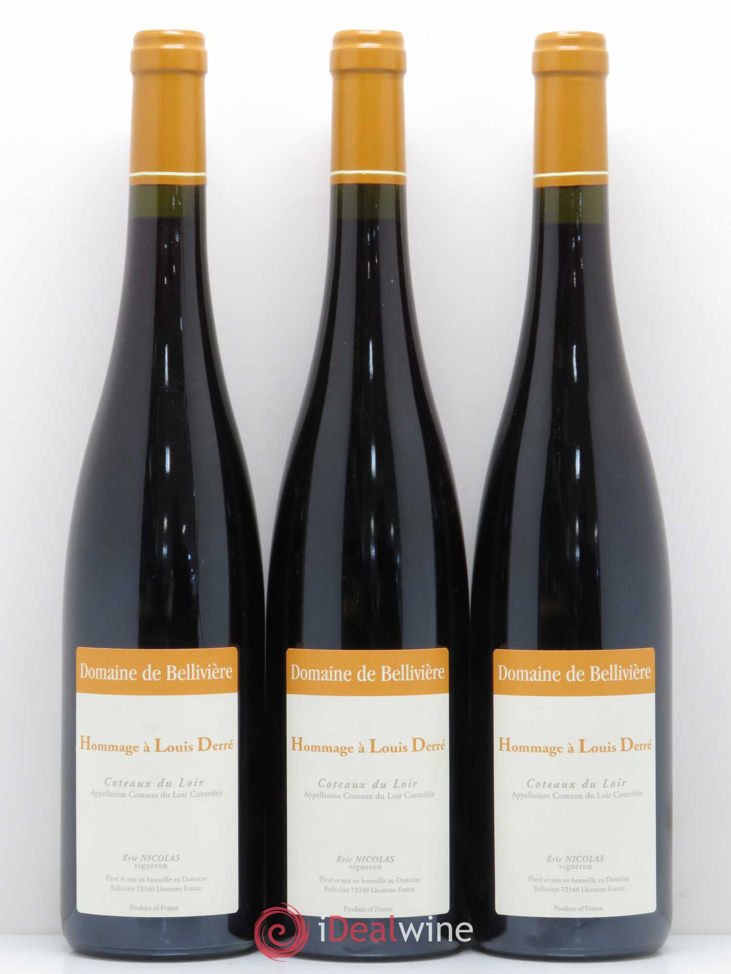 Divers Hommage à Louis Derré Domaine de Bellivière 2015 - Posten von 3 Flaschen - 0