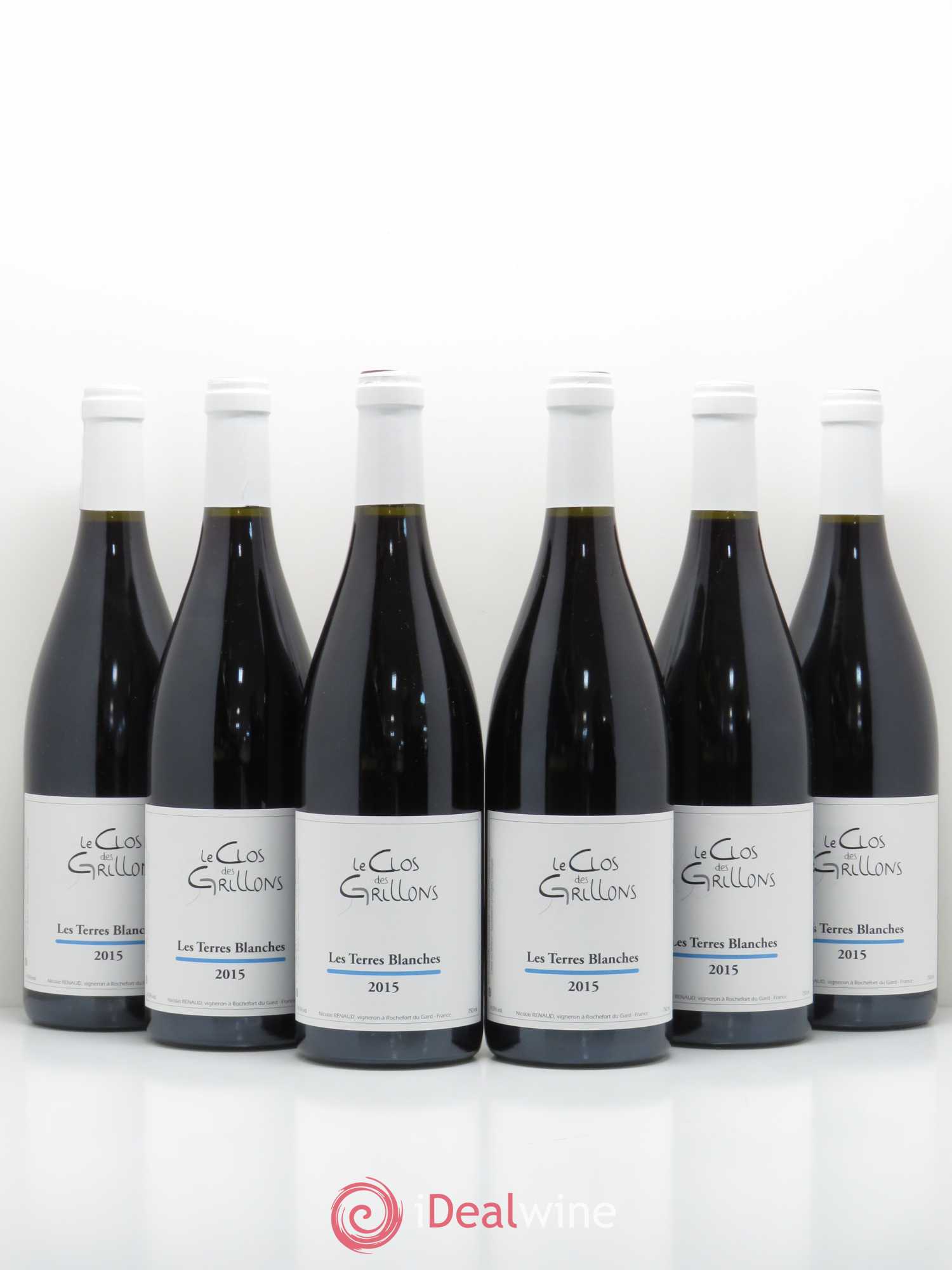 Côtes-du-Rhône Terres Blanches Clos des Grillons 2015 - Posten von 6 Flaschen - 0
