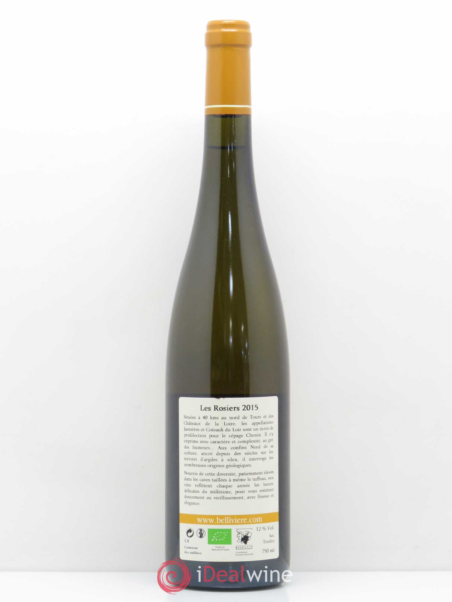 Jasnières Les Rosiers Domaine de Bellivière 2015 - Lot de 1 bouteille - 1