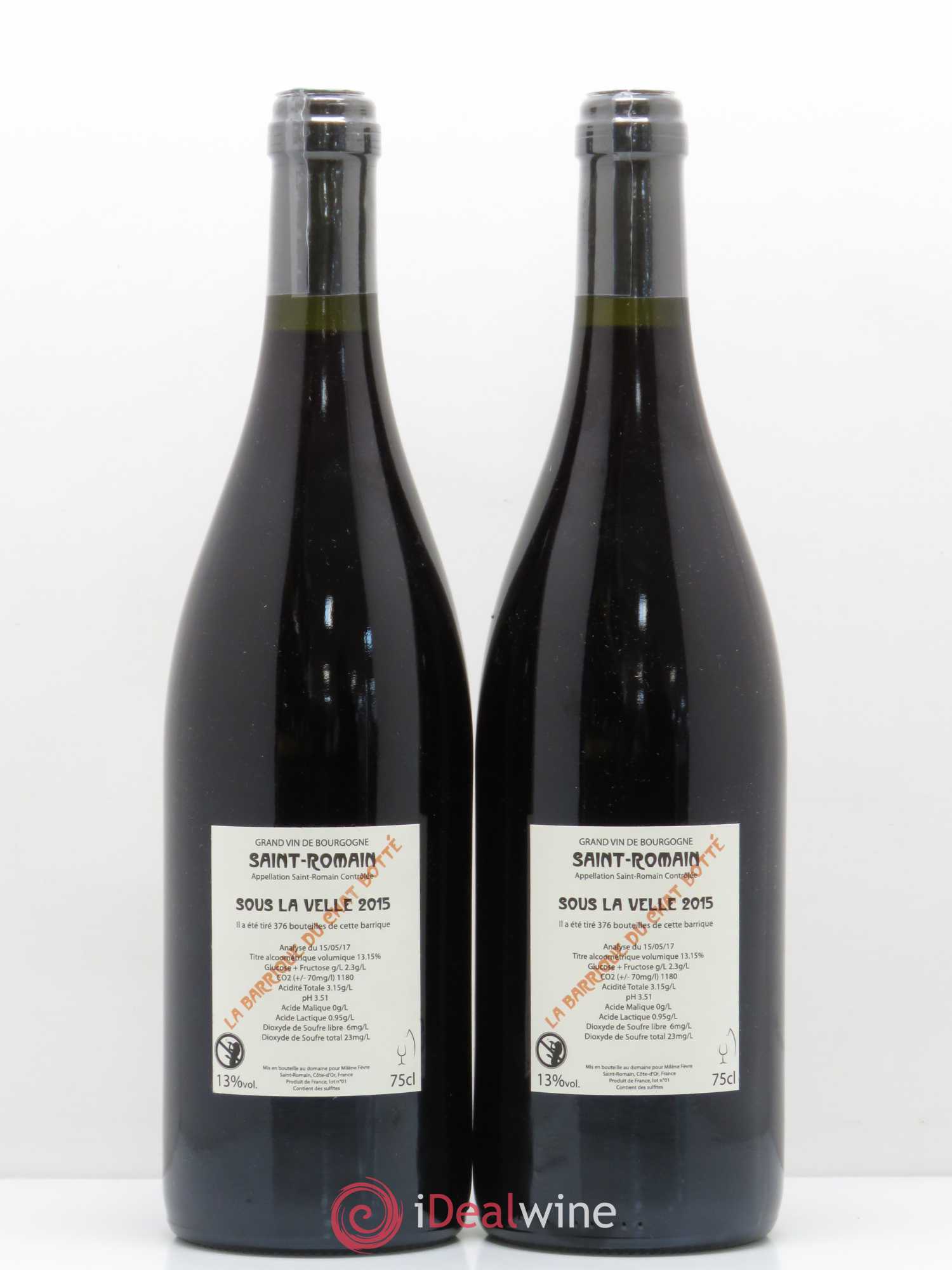 Saint-Romain Sous La Velle Barrique Chat Botte 2015 - Posten von 2 Flaschen - 1