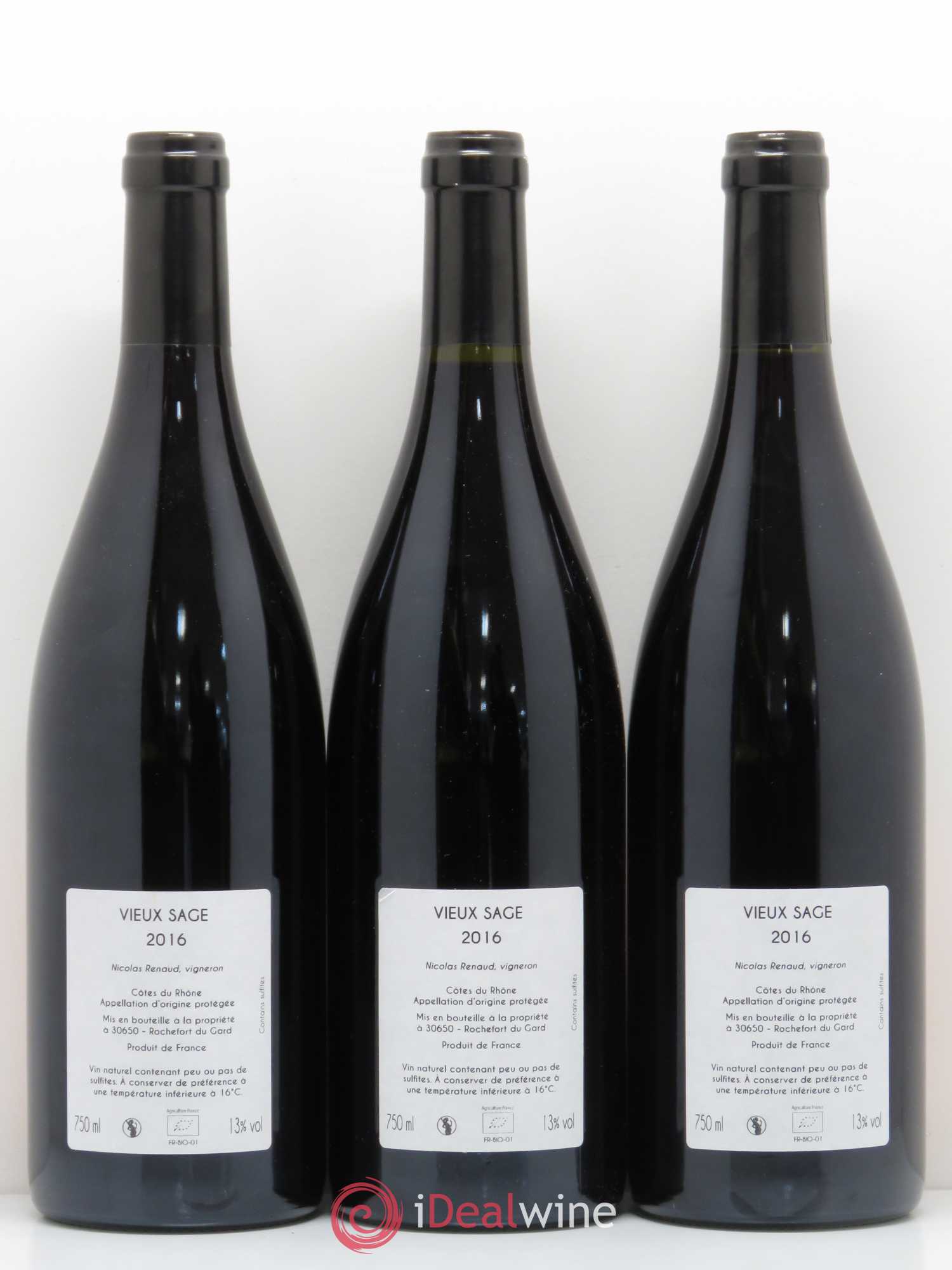 Côtes-du-Rhône Vieux Sage Clos des Grillons 2016 - Posten von 6 Flaschen - 4