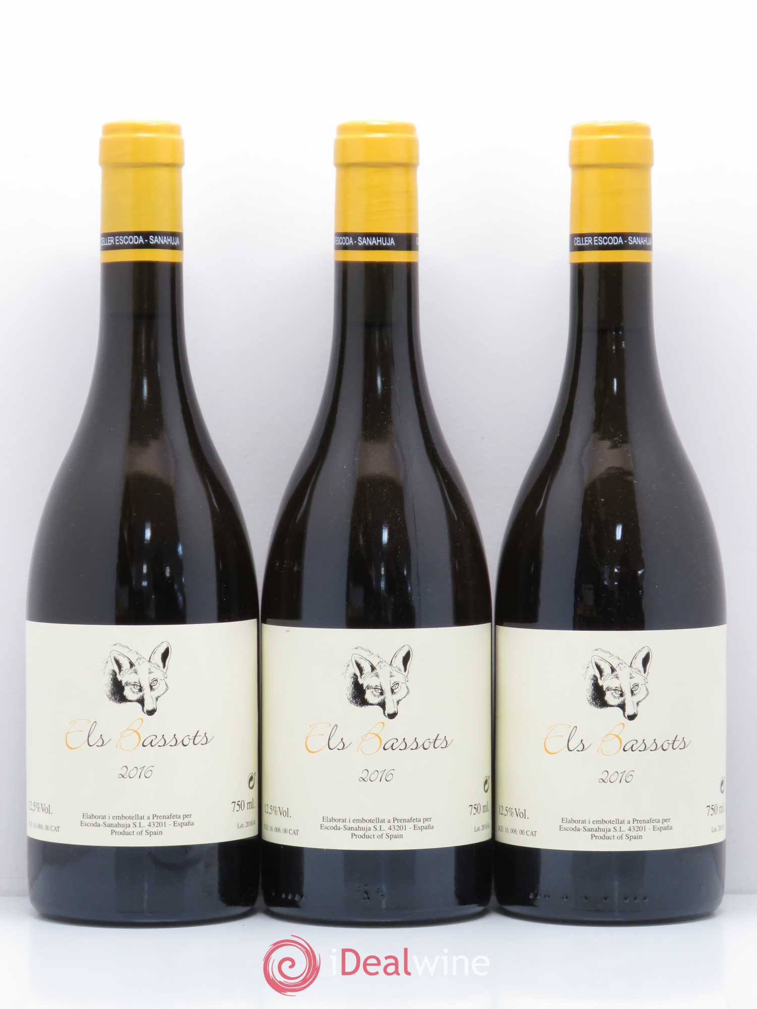 Espagne Els Bassots Escoda-Sanahuja 2016 - Posten von 6 Flaschen - 2