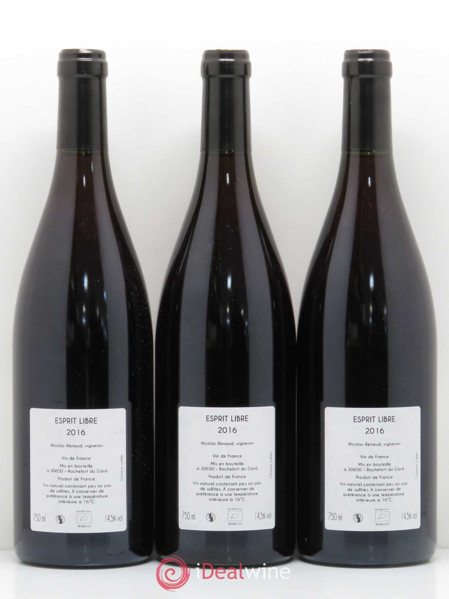 Divers Esprit Libre Clos des Grillons 2016 - Posten von 3 Flaschen - 1