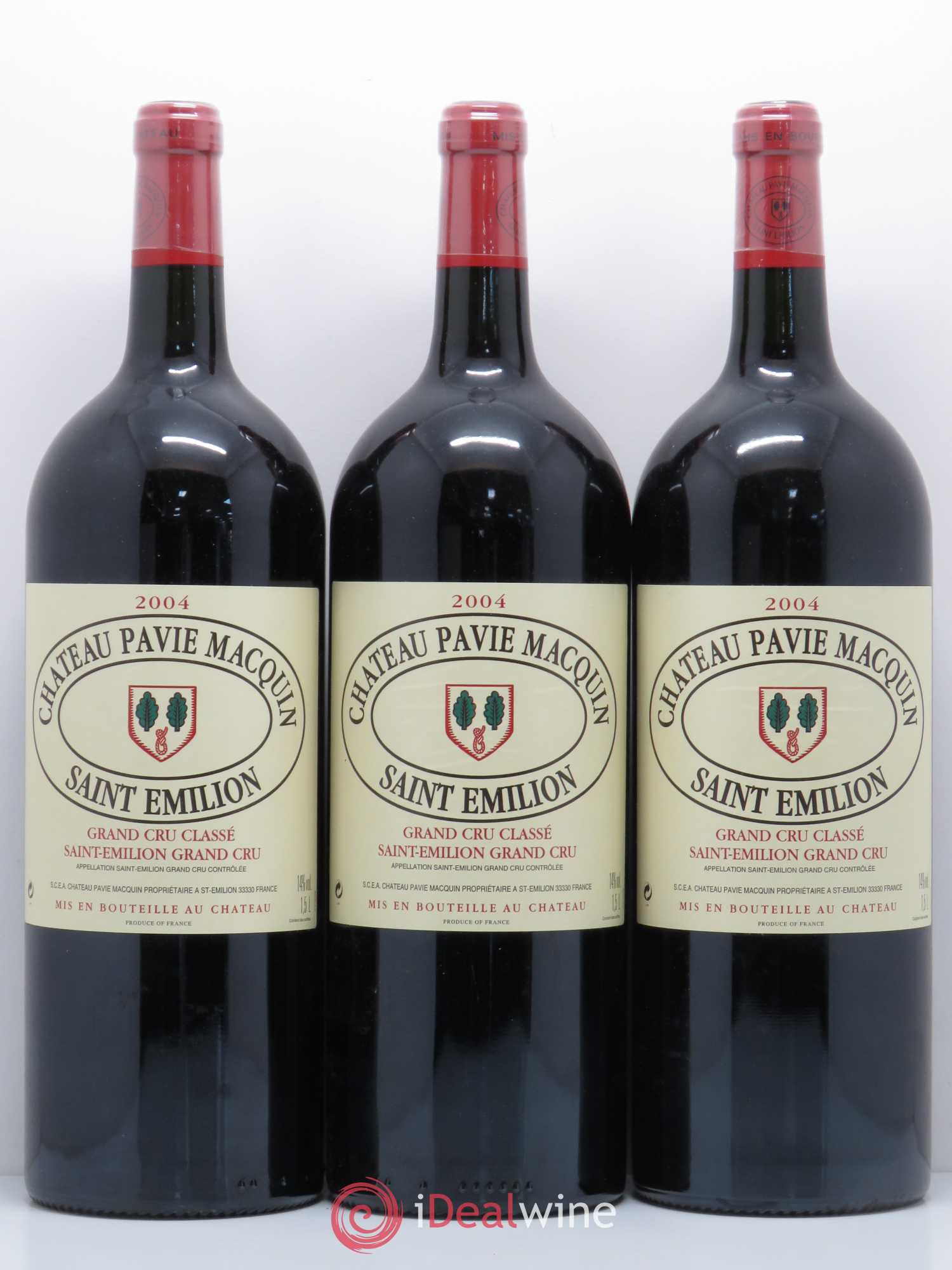 Château Pavie Macquin 1er Grand Cru Classé B 2004 - Lot de 3 magnums - 0