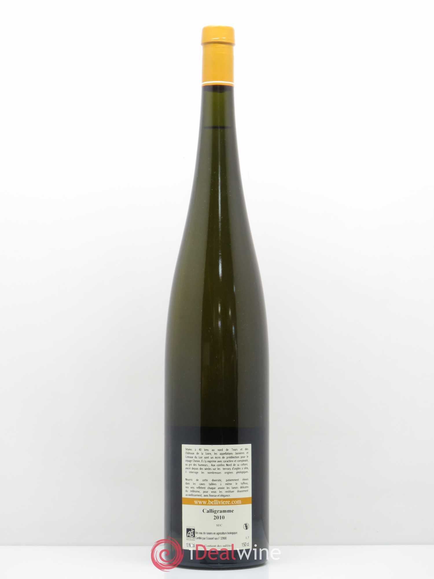 Jasnières Calligramme Domaine de Bellivière 2010 - Lot de 1 magnum - 1