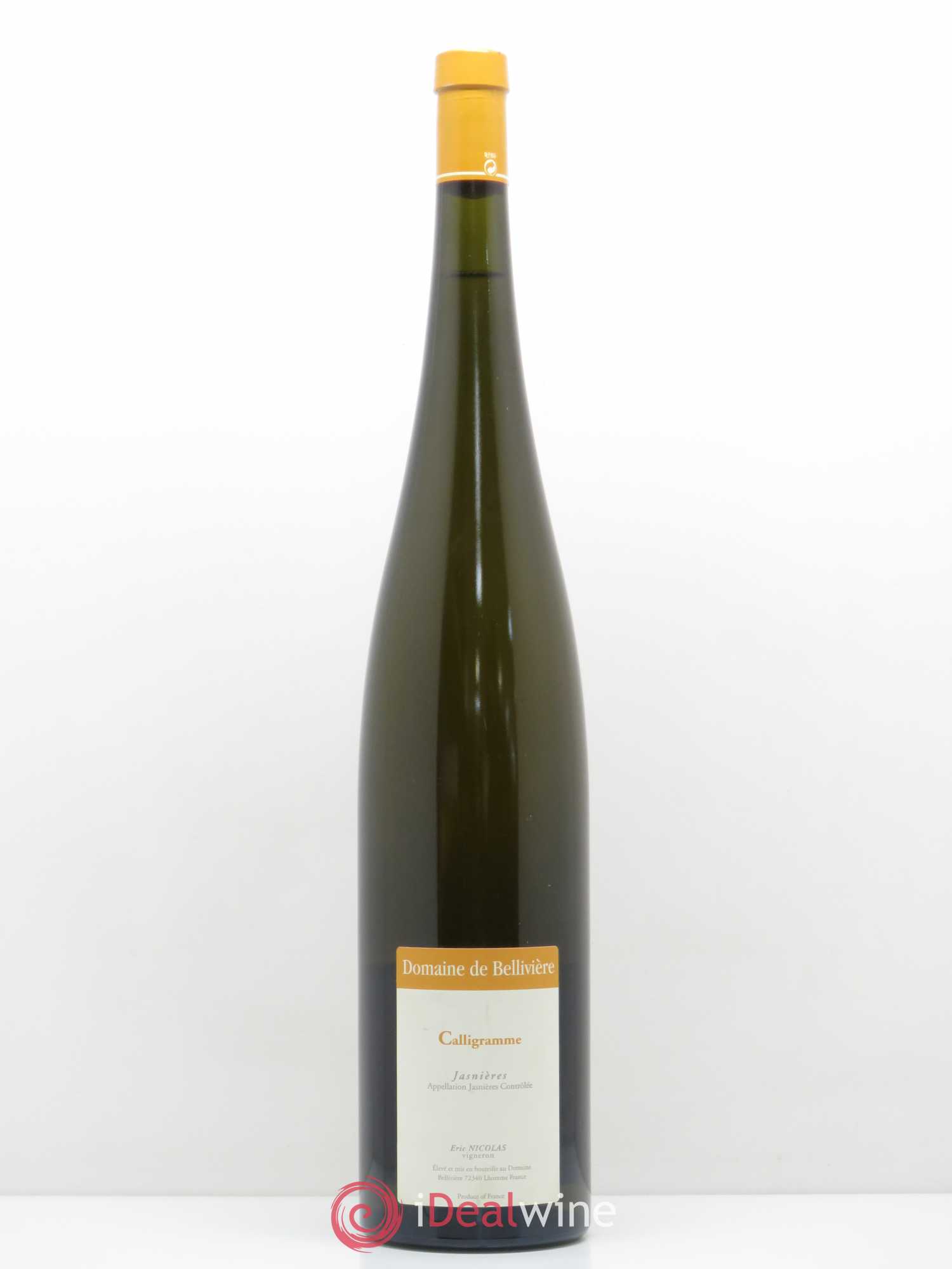 Jasnières Calligramme Domaine de Bellivière 2010 - Lot de 1 magnum - 0