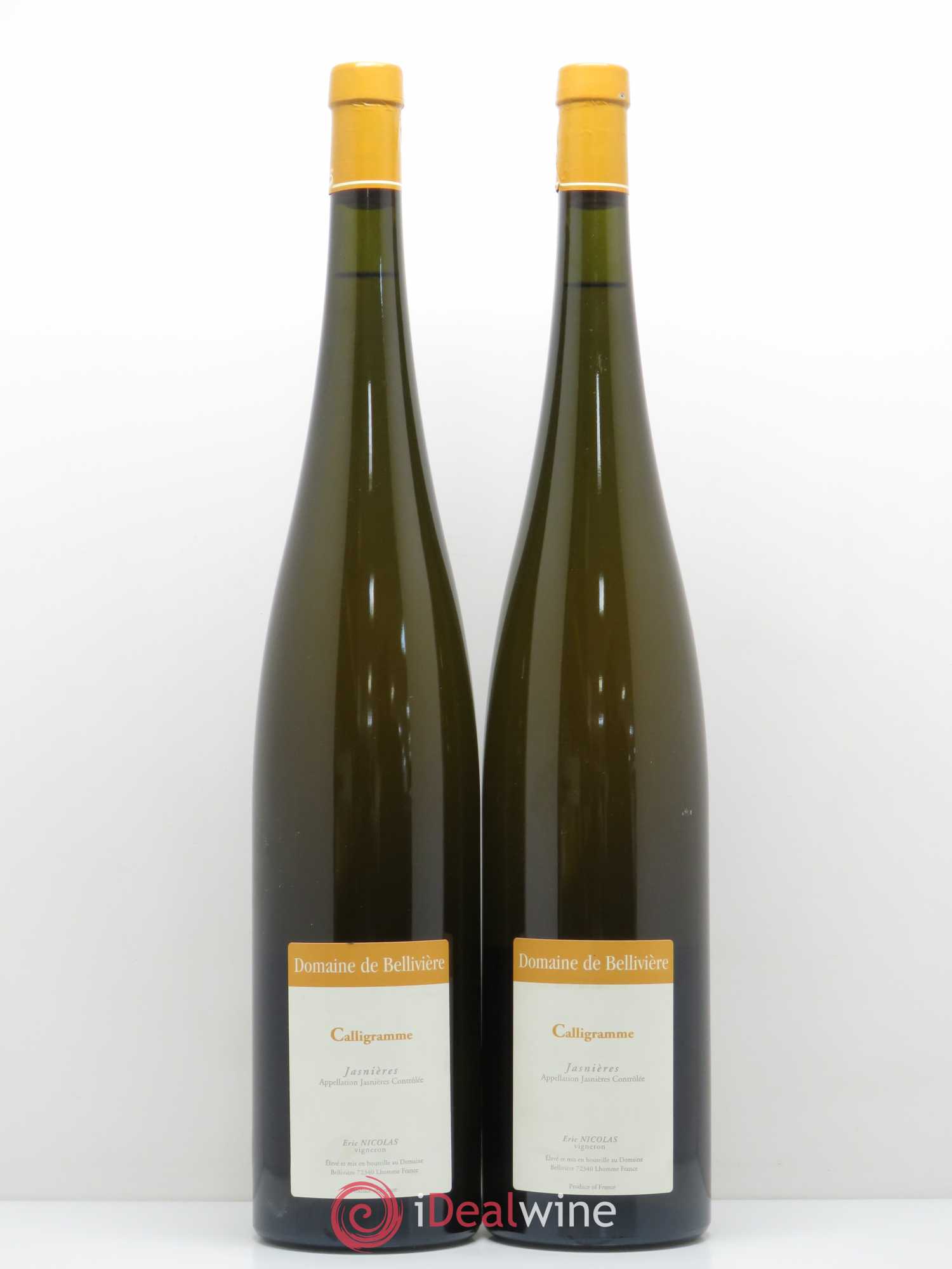 Jasnières Calligramme Domaine de Bellivière 2011 - Lot de 2 magnums - 0