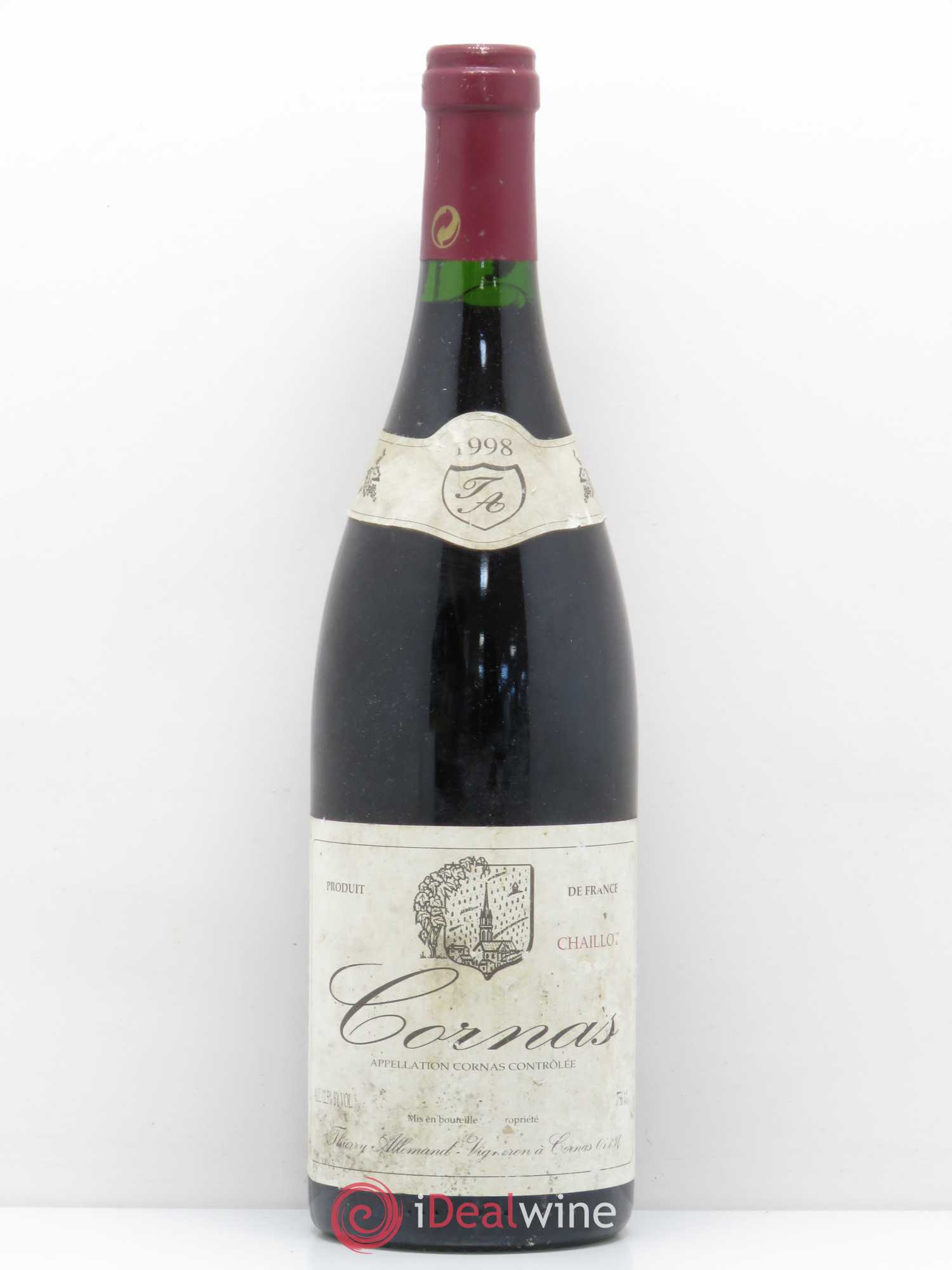 Cornas Chaillot Thierry Allemand 1998 - Lot de 1 bouteille - 0