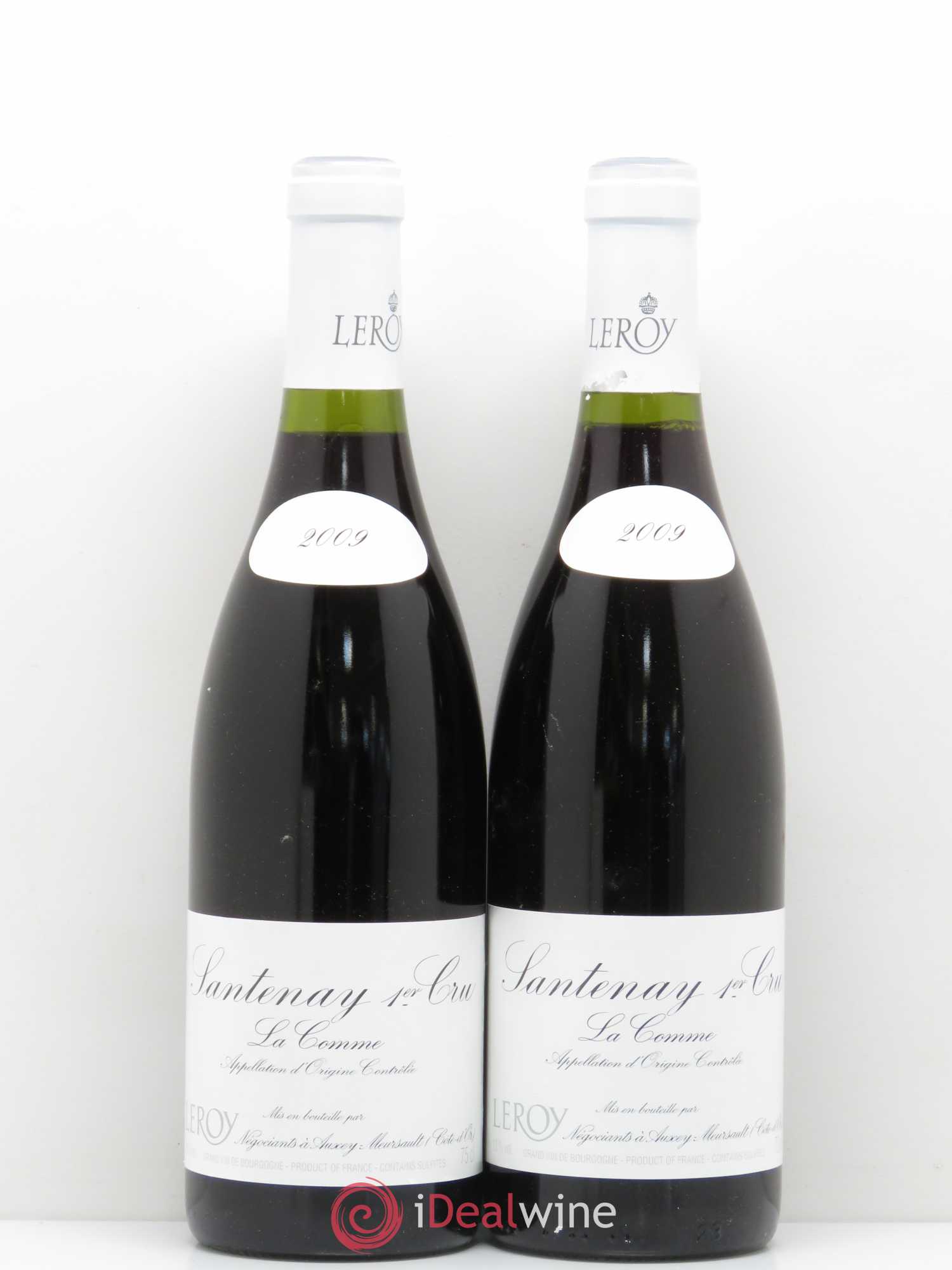 Santenay 1er Cru La Comme Leroy SA 2009 - Lot de 2 bouteilles - 0