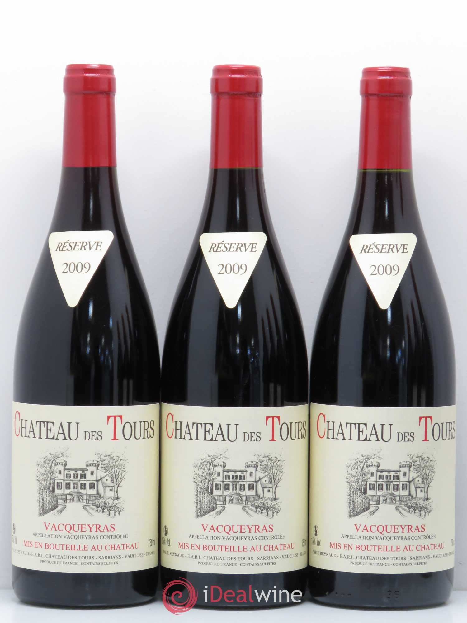 Vacqueyras Château des Tours Emmanuel Reynaud 2009 - Lot de 6 bouteilles - 1