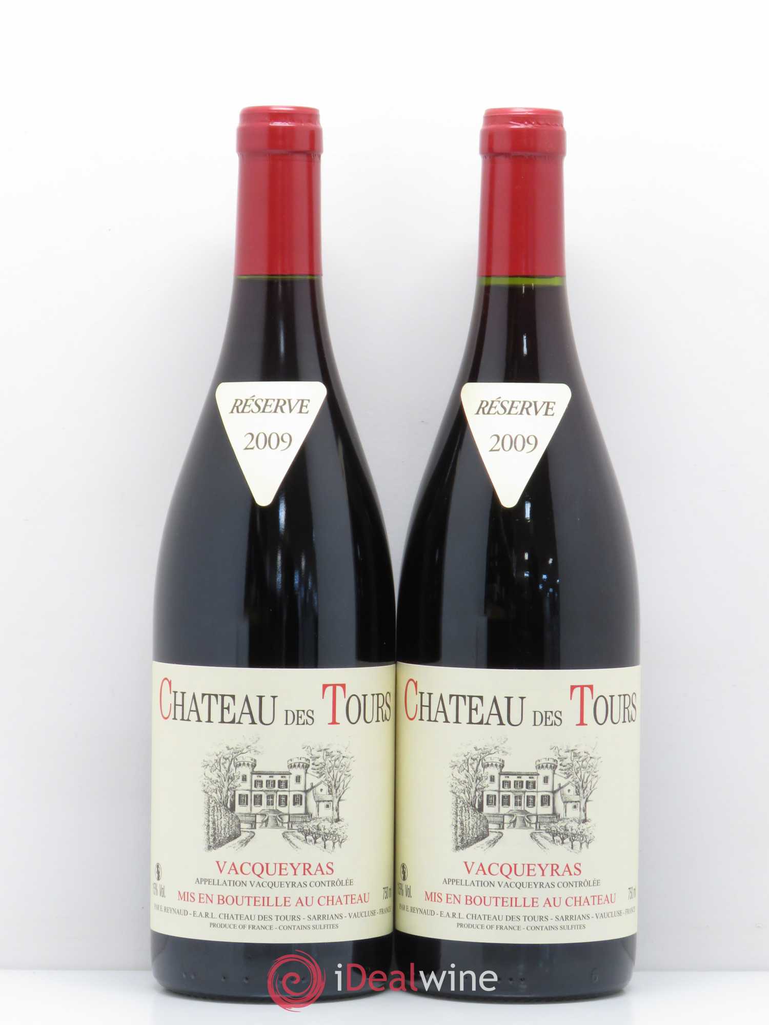 Vacqueyras Château des Tours Emmanuel Reynaud 2009 - Lot de 2 bouteilles - 0