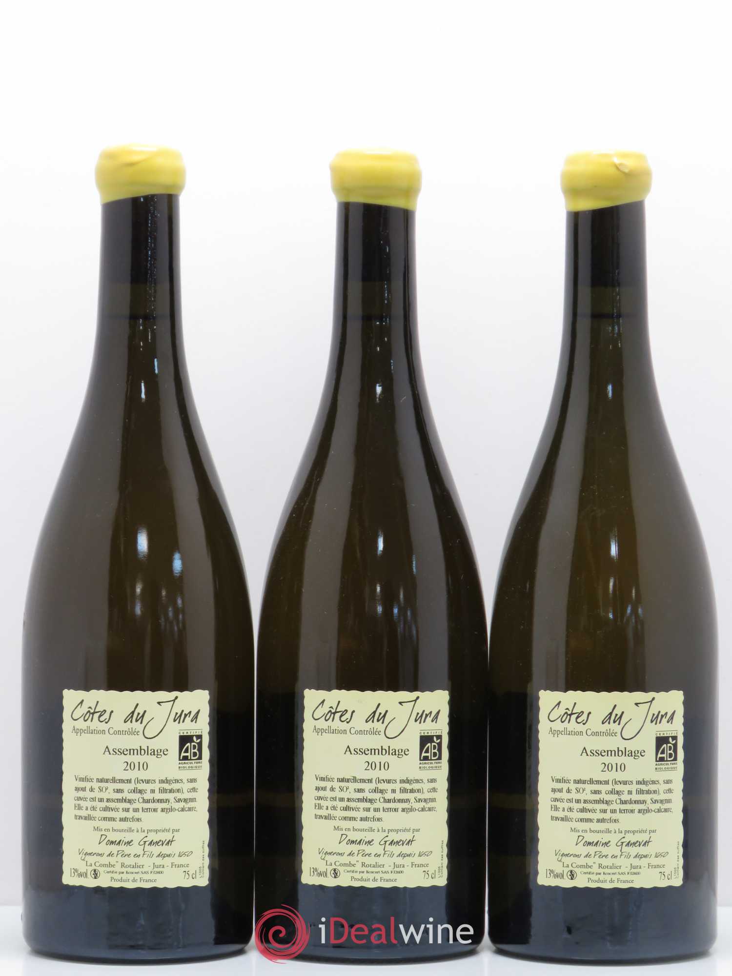 Côtes du Jura Cuvée Orégane Jean-François Ganevat (Domaine) 2010 - Lot de 3 bouteilles - 1