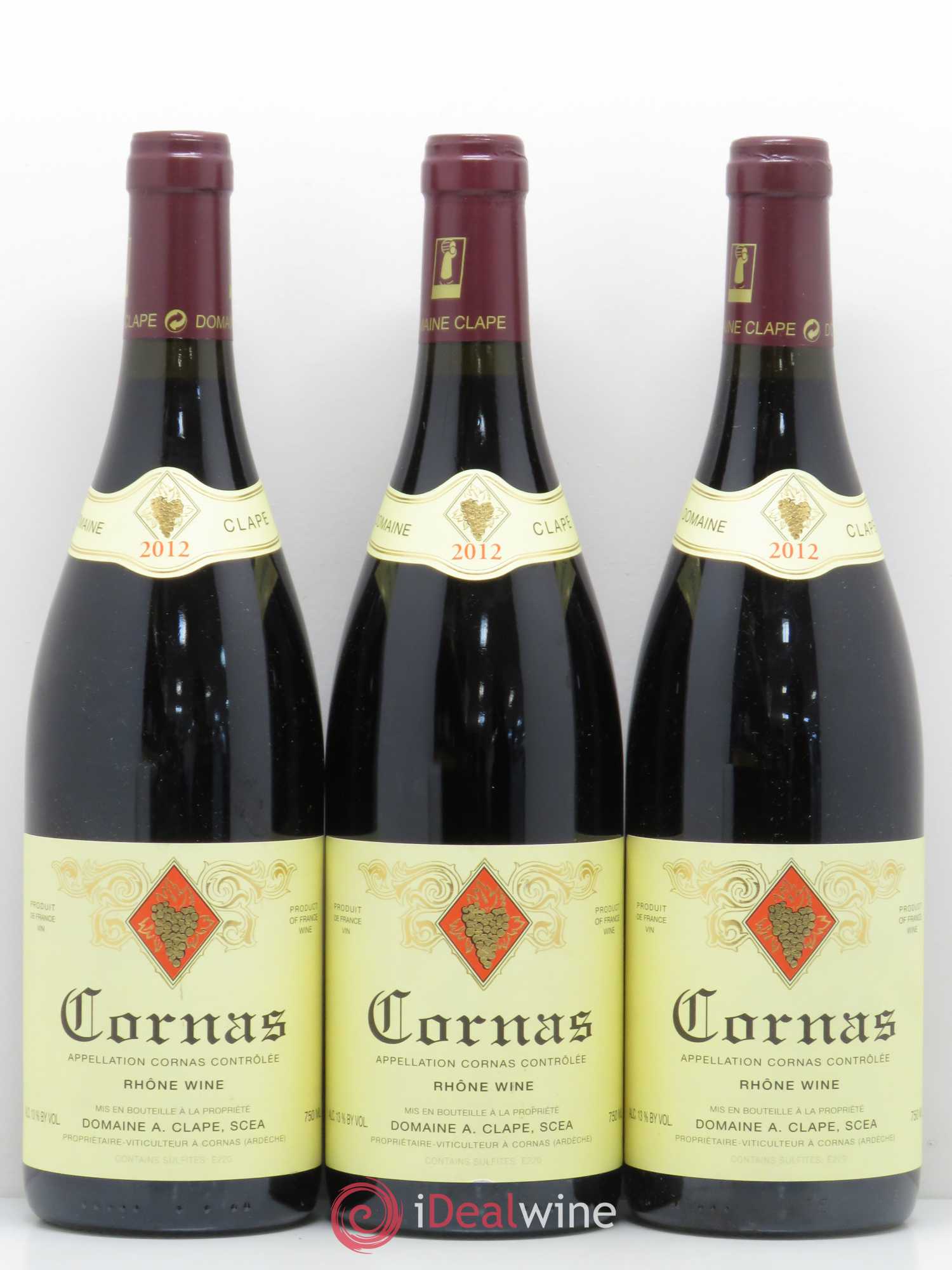 Cornas Auguste Clape 2012 - Lot de 3 bouteilles - 0