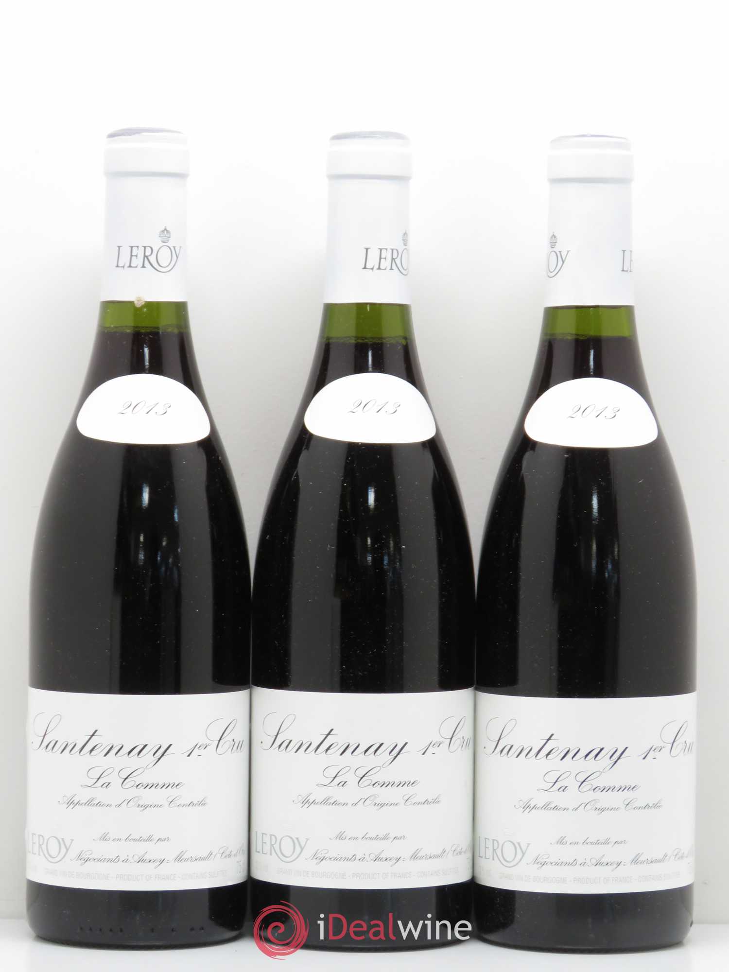 Santenay 1er Cru La Comme Leroy SA 2013 - Lot de 3 bouteilles - 0