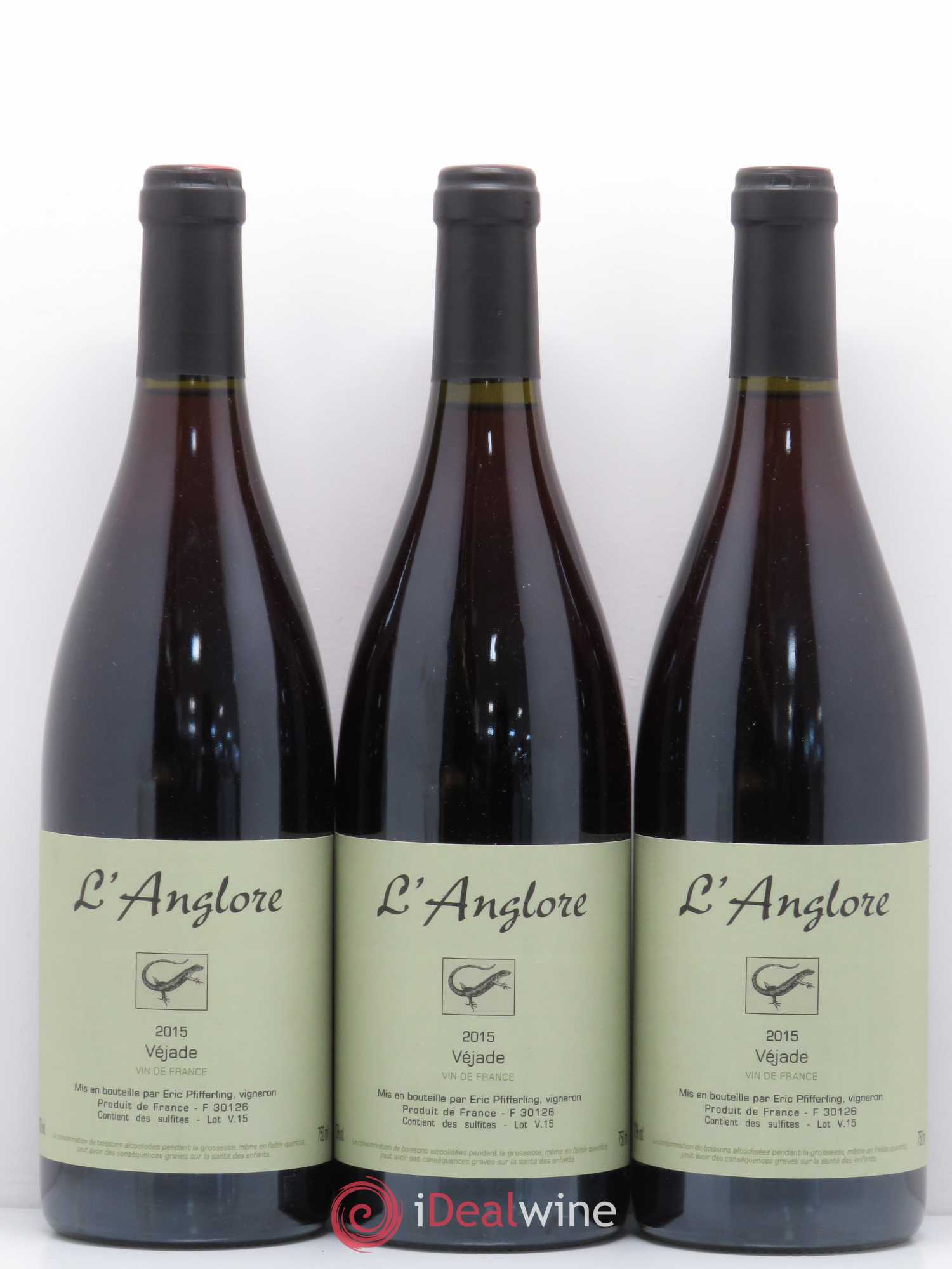 Vin de France Véjade L'Anglore 2015 - Lot de 3 bouteilles - 0