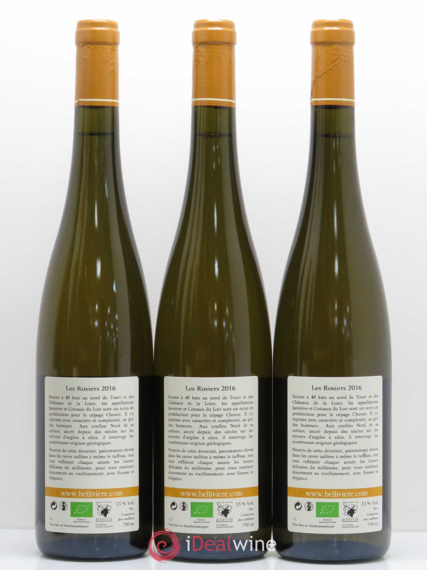 Jasnières Les Rosiers Domaine de Bellivière 2016 - Lot de 6 bouteilles - 2