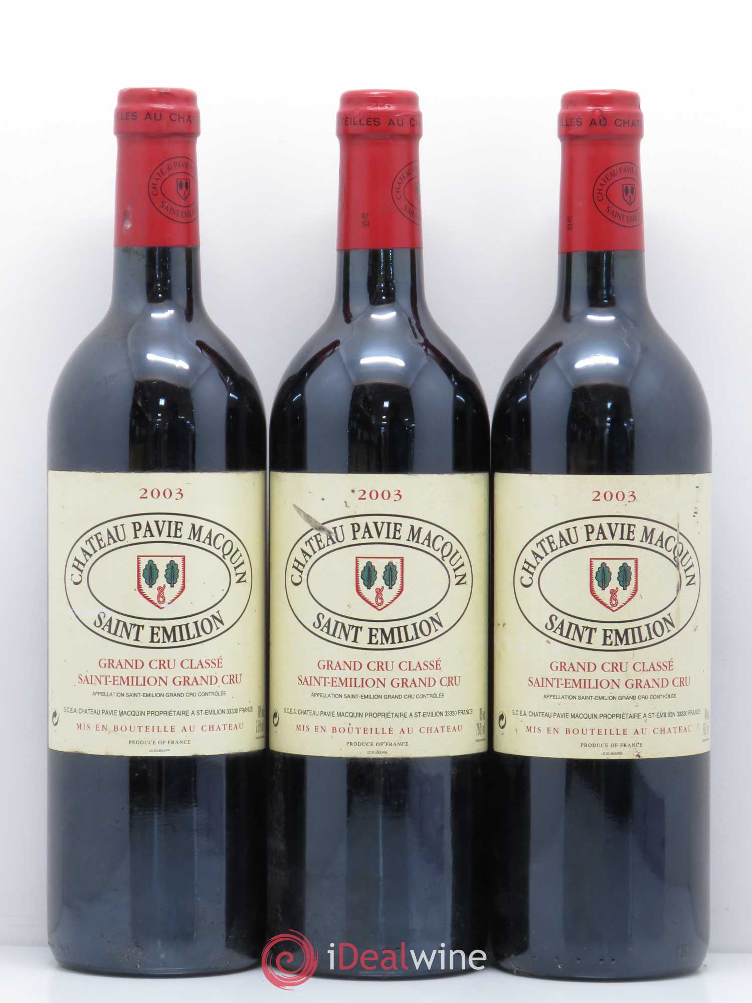 Château Pavie Macquin 1er Grand Cru Classé B 2003 - Lot de 6 bouteilles - 1