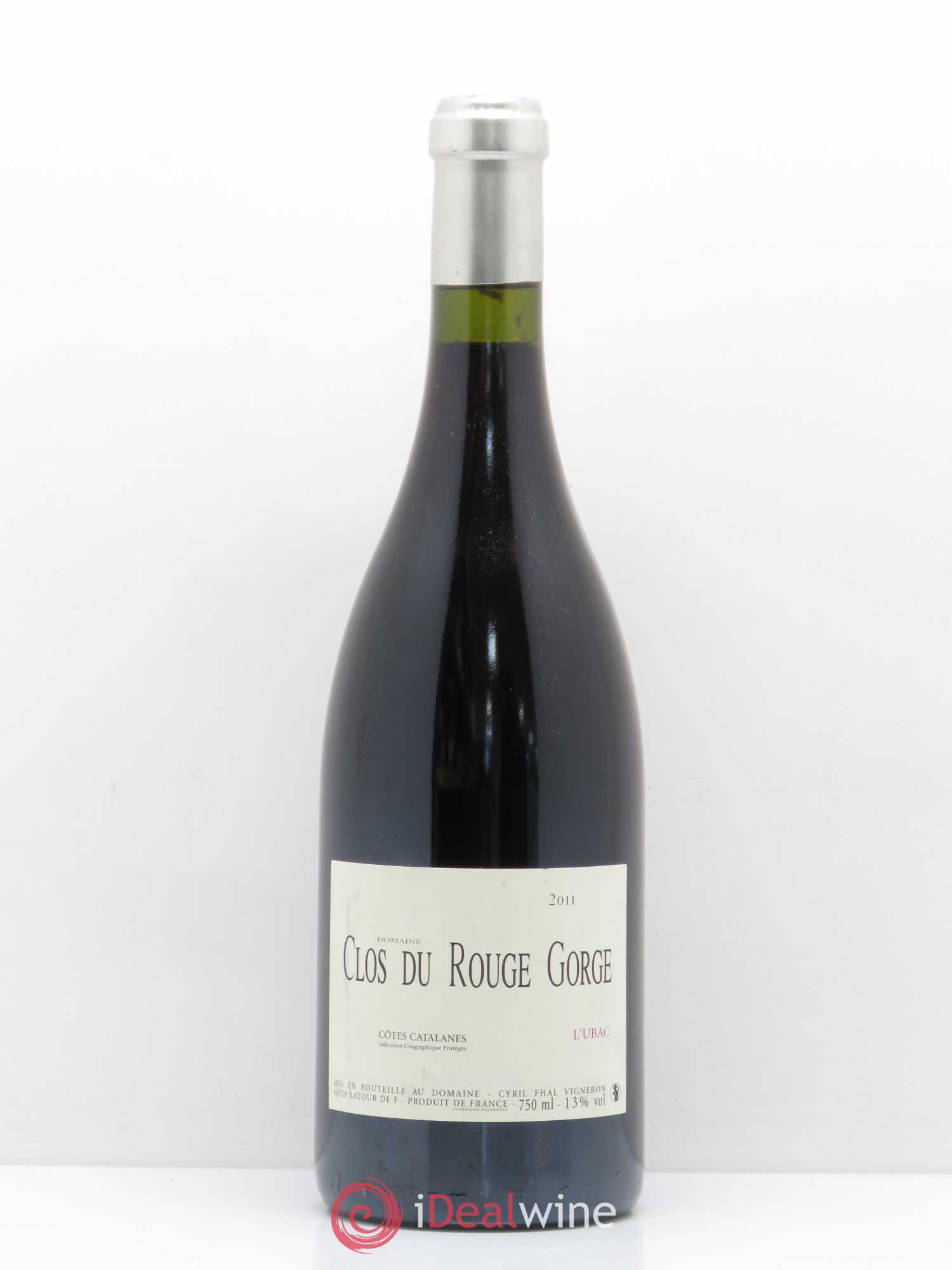 Côtes Catalanes Clos du Rouge Gorge L'Ubac Cyril Fhal 2011 - Lot de 1 bouteille - 0