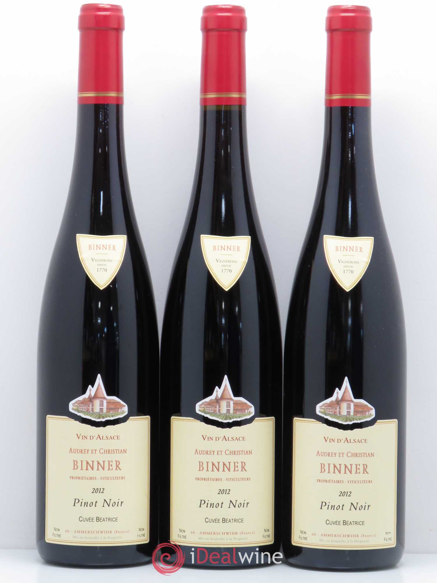 Pinot Noir Cuvée Béatrice Christian Binner 2012 - Posten von 6 Flaschen - 2