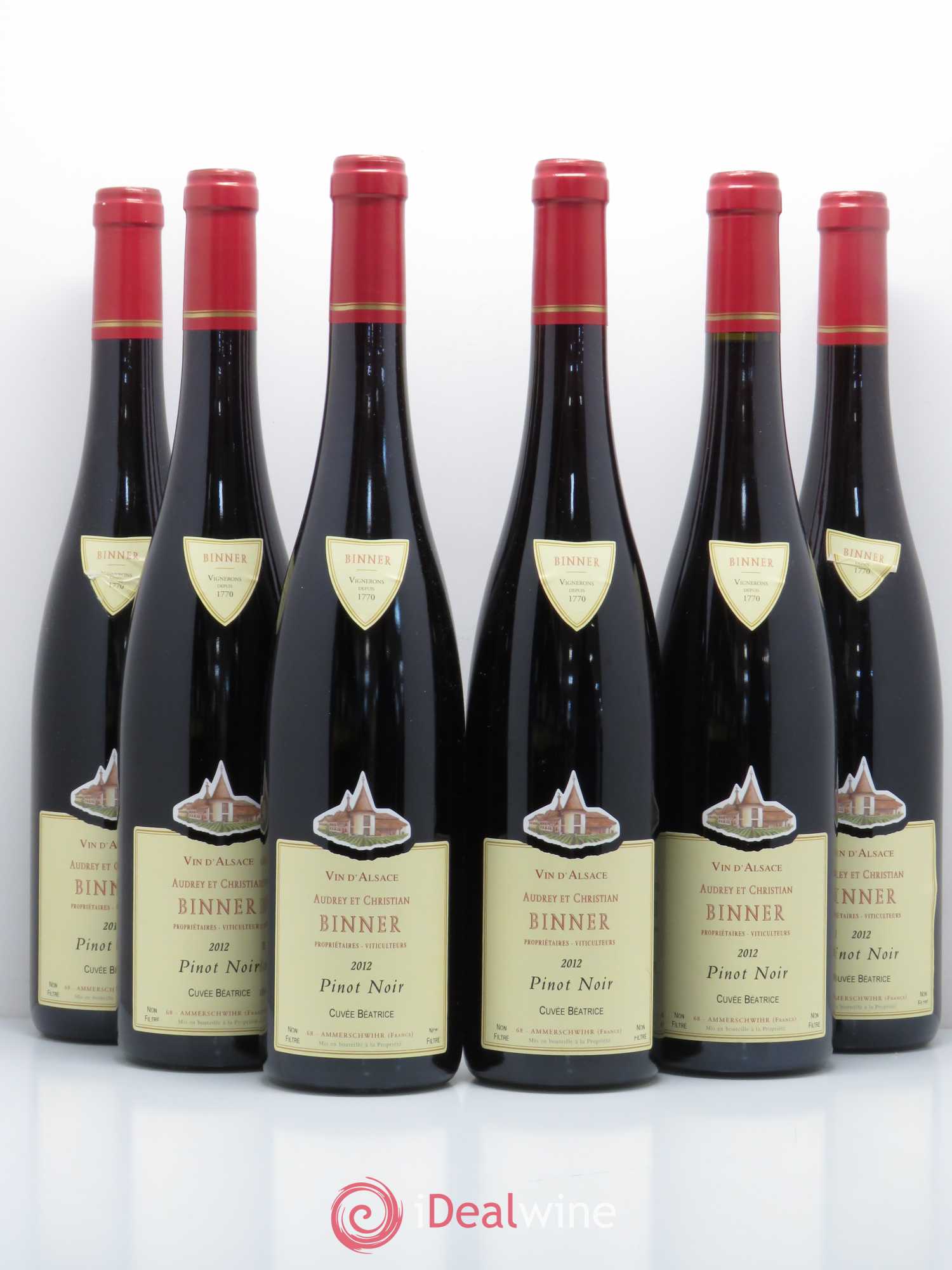 Pinot Noir Cuvée Béatrice Christian Binner 2012 - Posten von 6 Flaschen - 0