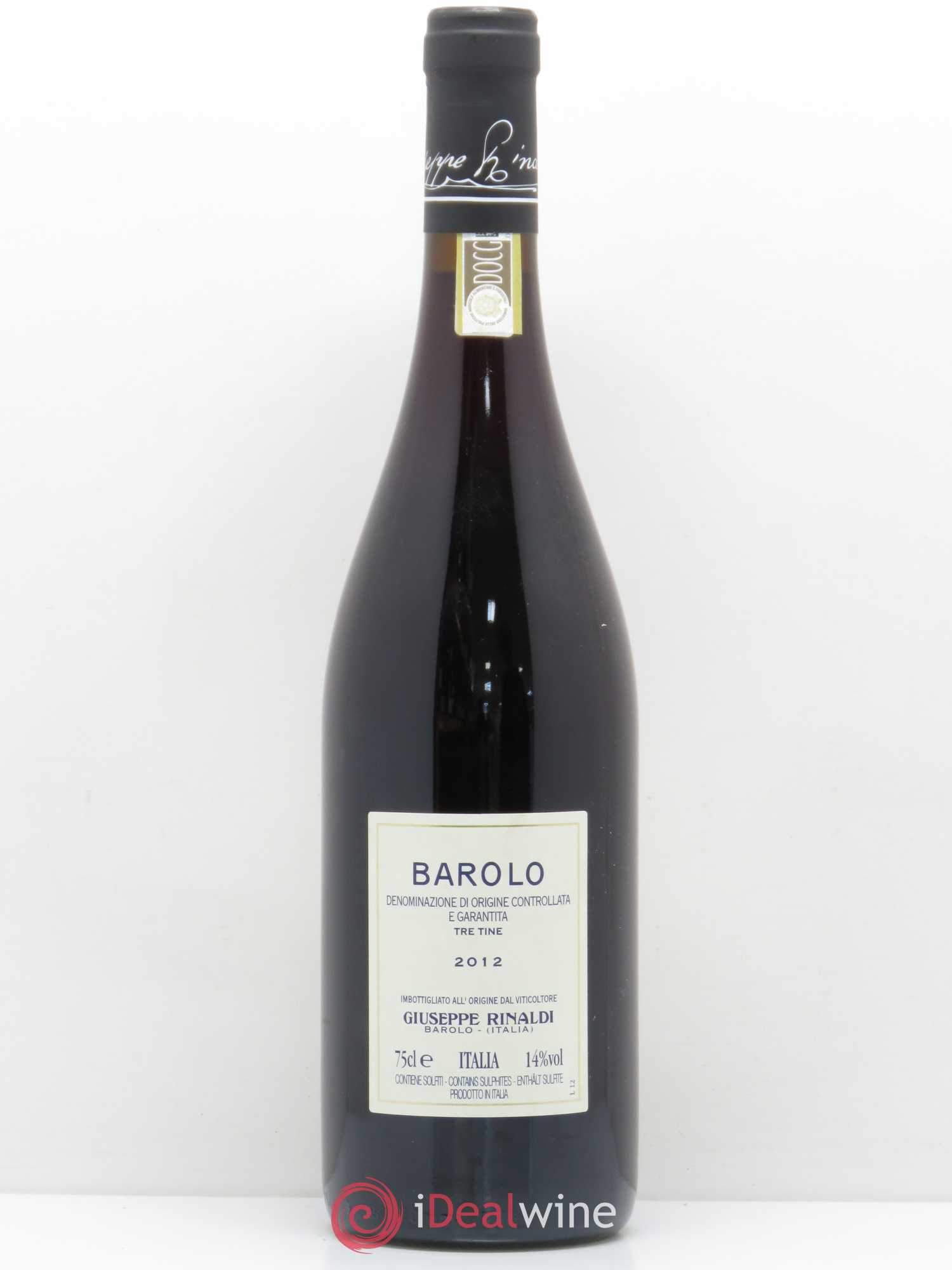 Barolo Tre Tine Giuseppe Rinaldi 2012 - Posten von 1 Flasche - 1