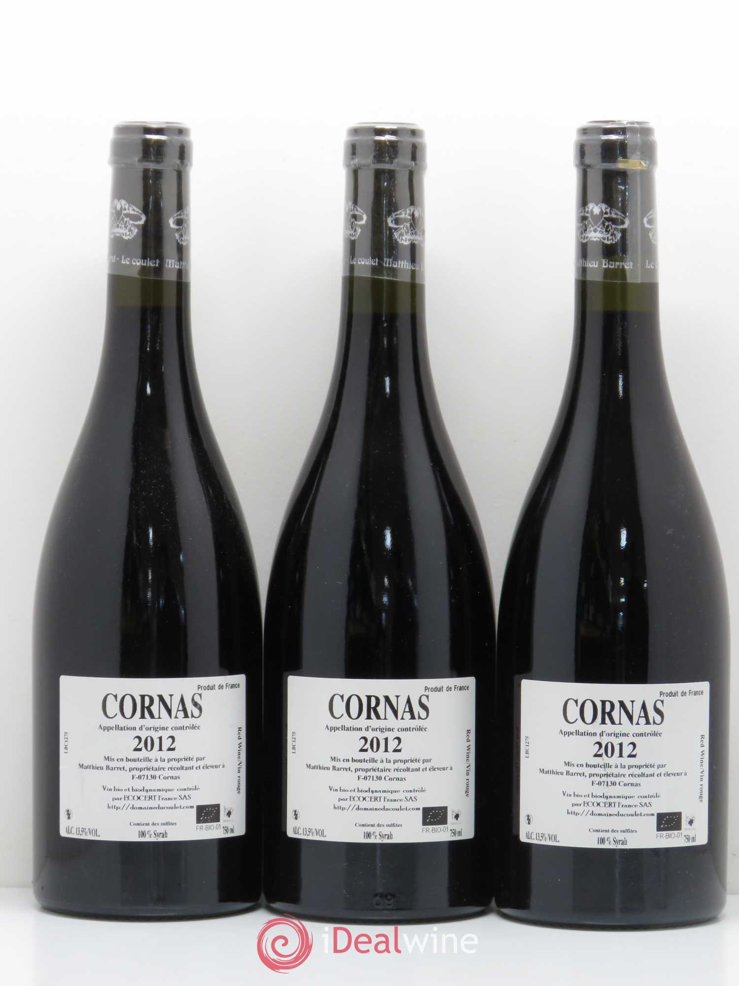 Cornas Brise Cailloux Coulet (Domaine du) - Matthieu Barret 2012 - Lot de 6 bouteilles - 4