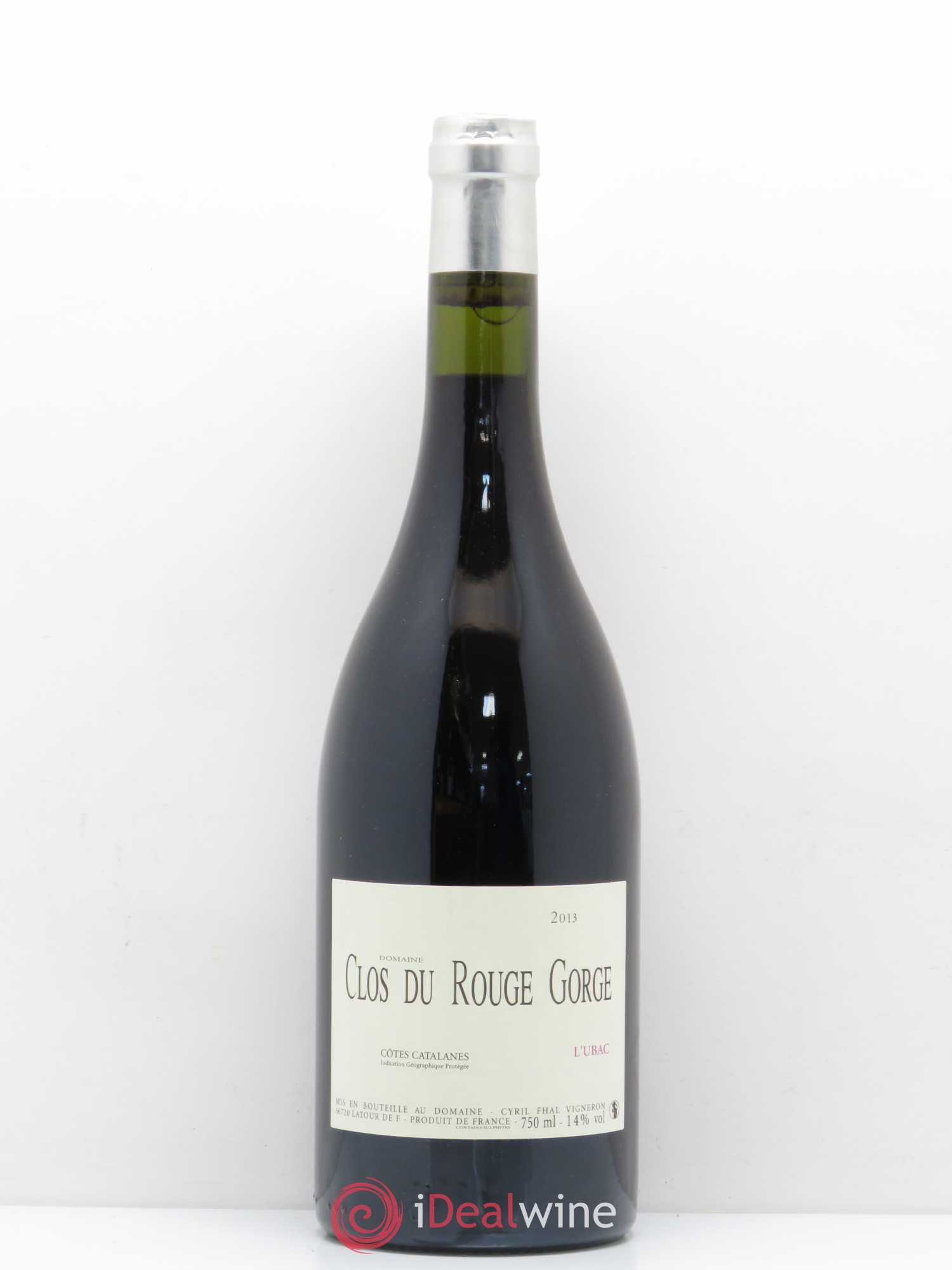 Côtes Catalanes Clos du Rouge Gorge L'Ubac Cyril Fhal 2013 - Lot de 1 bouteille - 0