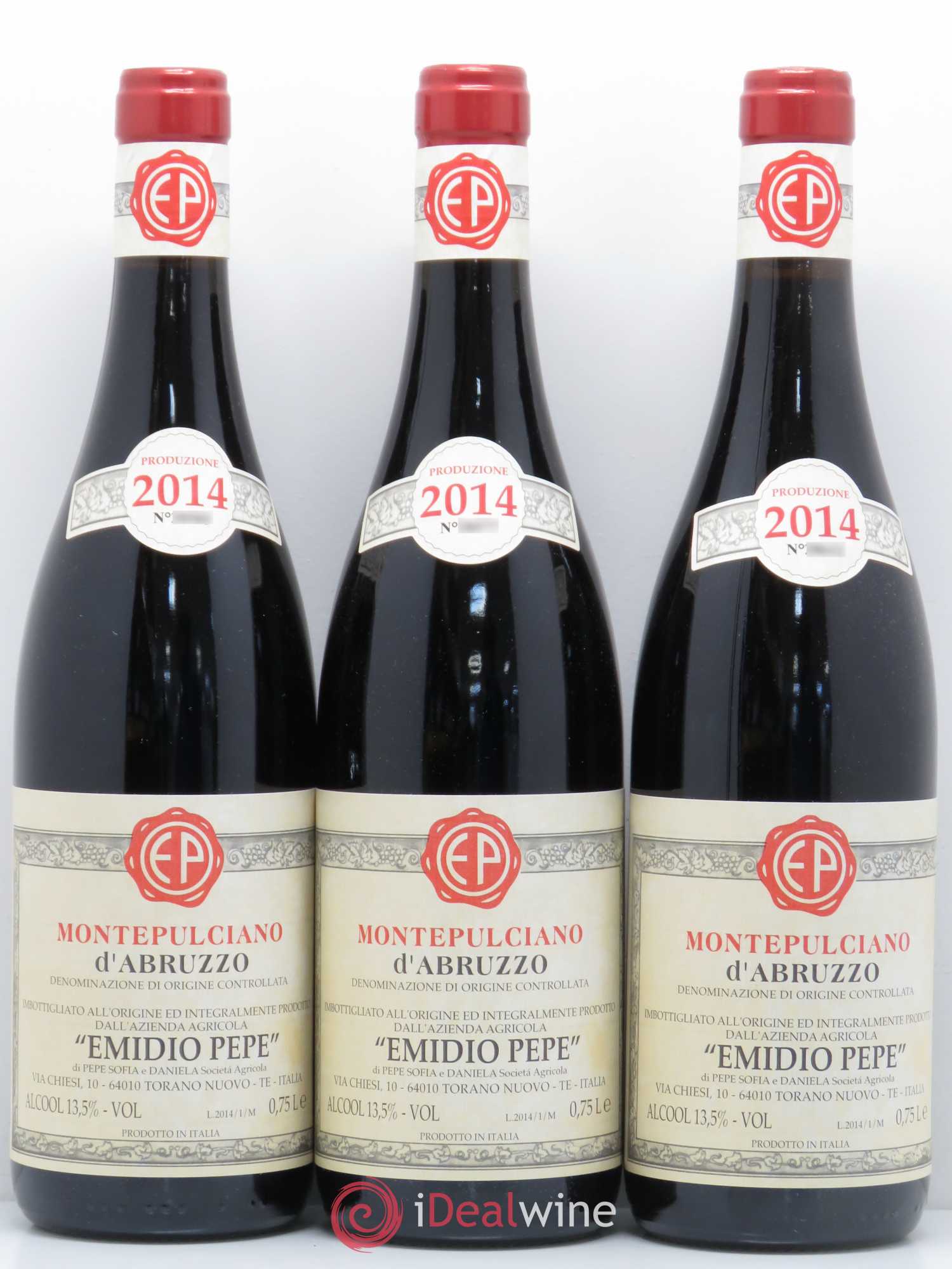 Montepulciano d'Abruzzo DOC Riserva Vecchie Viti Emidio Pepe 2014 - Lot de 3 bouteilles - 0