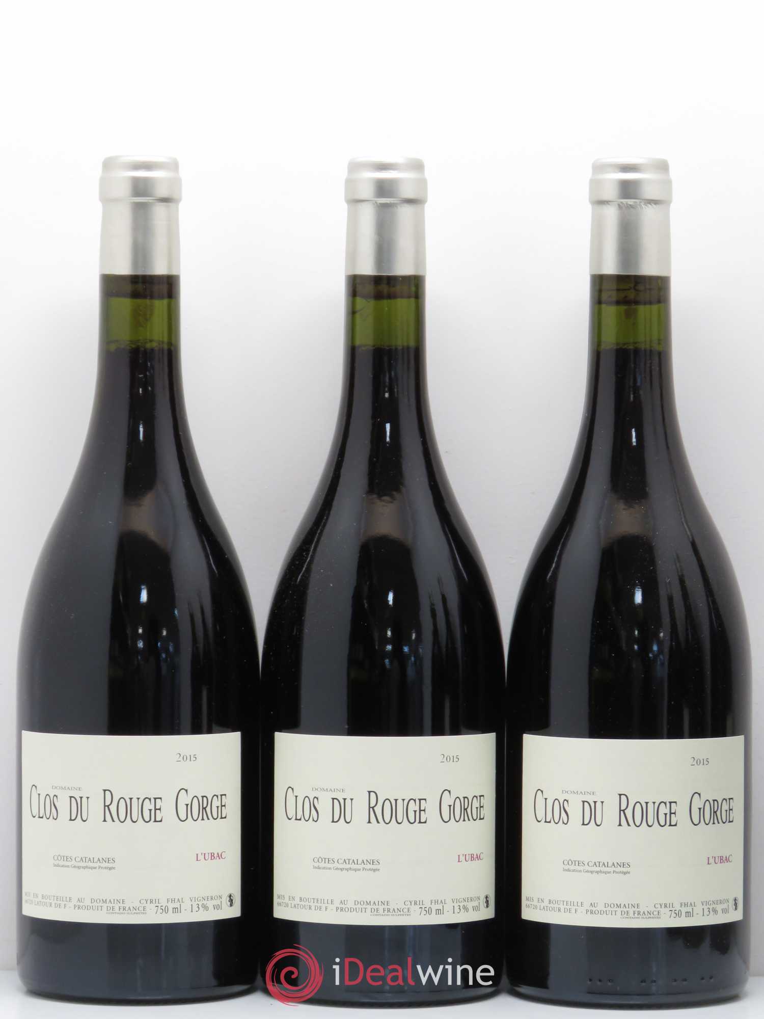 Côtes Catalanes Clos du Rouge Gorge L'Ubac Cyril Fhal 2015 - Lot de 6 bouteilles - 1
