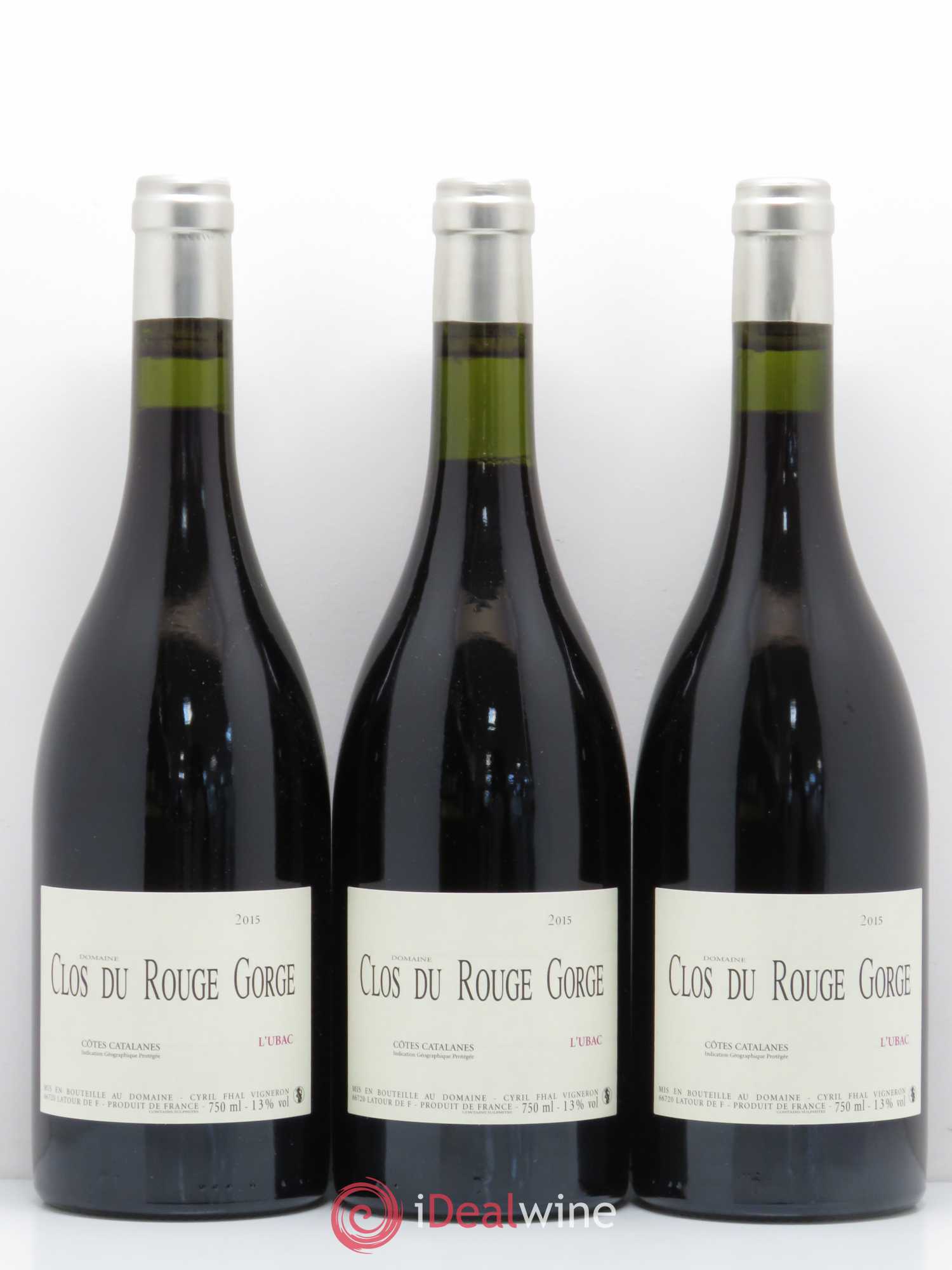 Côtes Catalanes Clos du Rouge Gorge L'Ubac Cyril Fhal 2015 - Lot de 6 bouteilles - 2