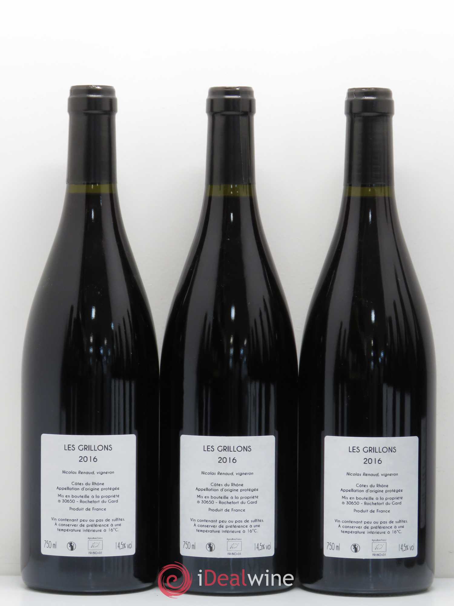 Côtes-du-Rhône Grillons Clos Des Grillons 2016 - Posten von 12 Flaschen - 2