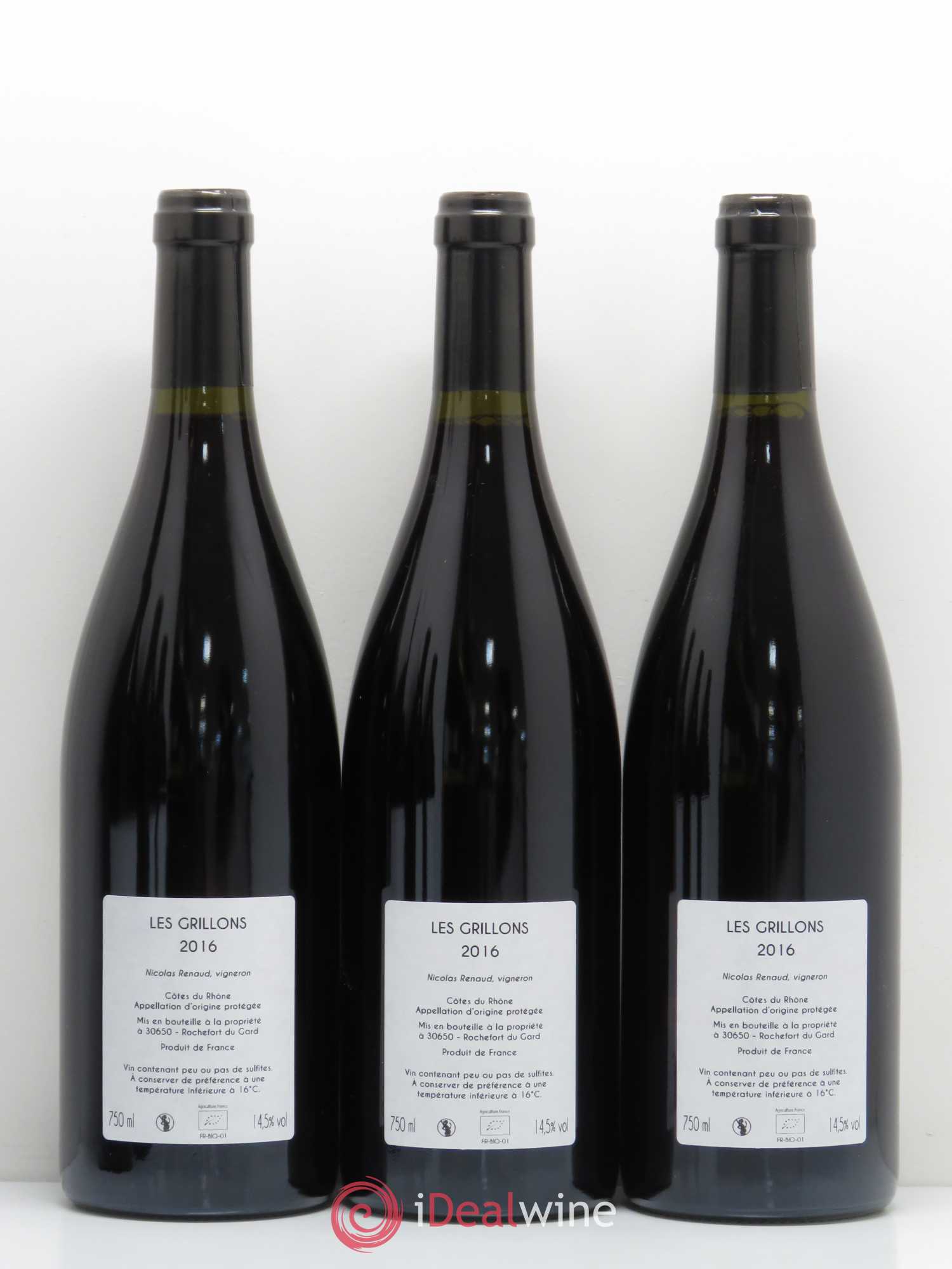 Côtes-du-Rhône Grillons Clos Des Grillons 2016 - Posten von 6 Flaschen - 2