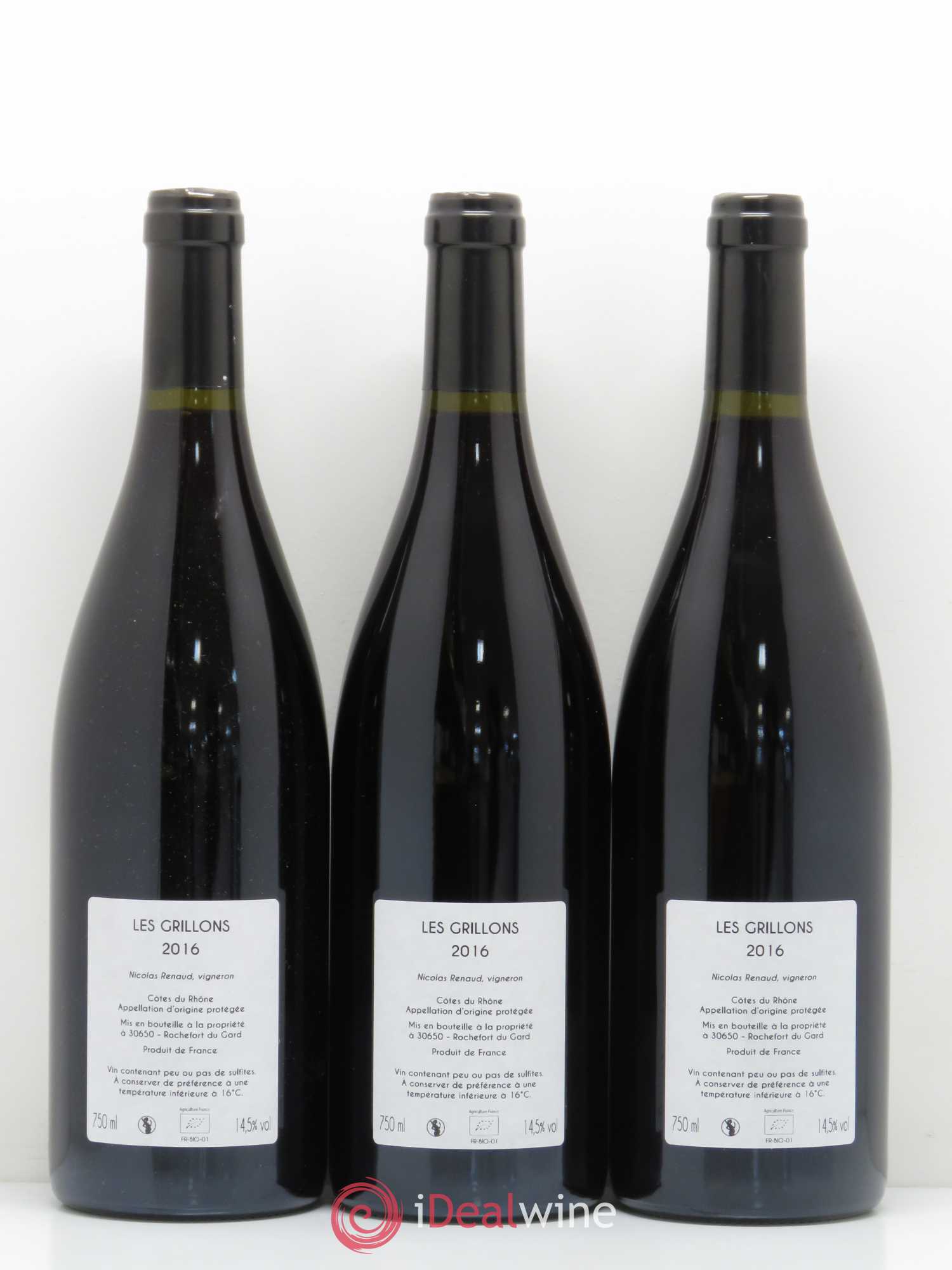 Côtes-du-Rhône Grillons Clos Des Grillons 2016 - Posten von 6 Flaschen - 4