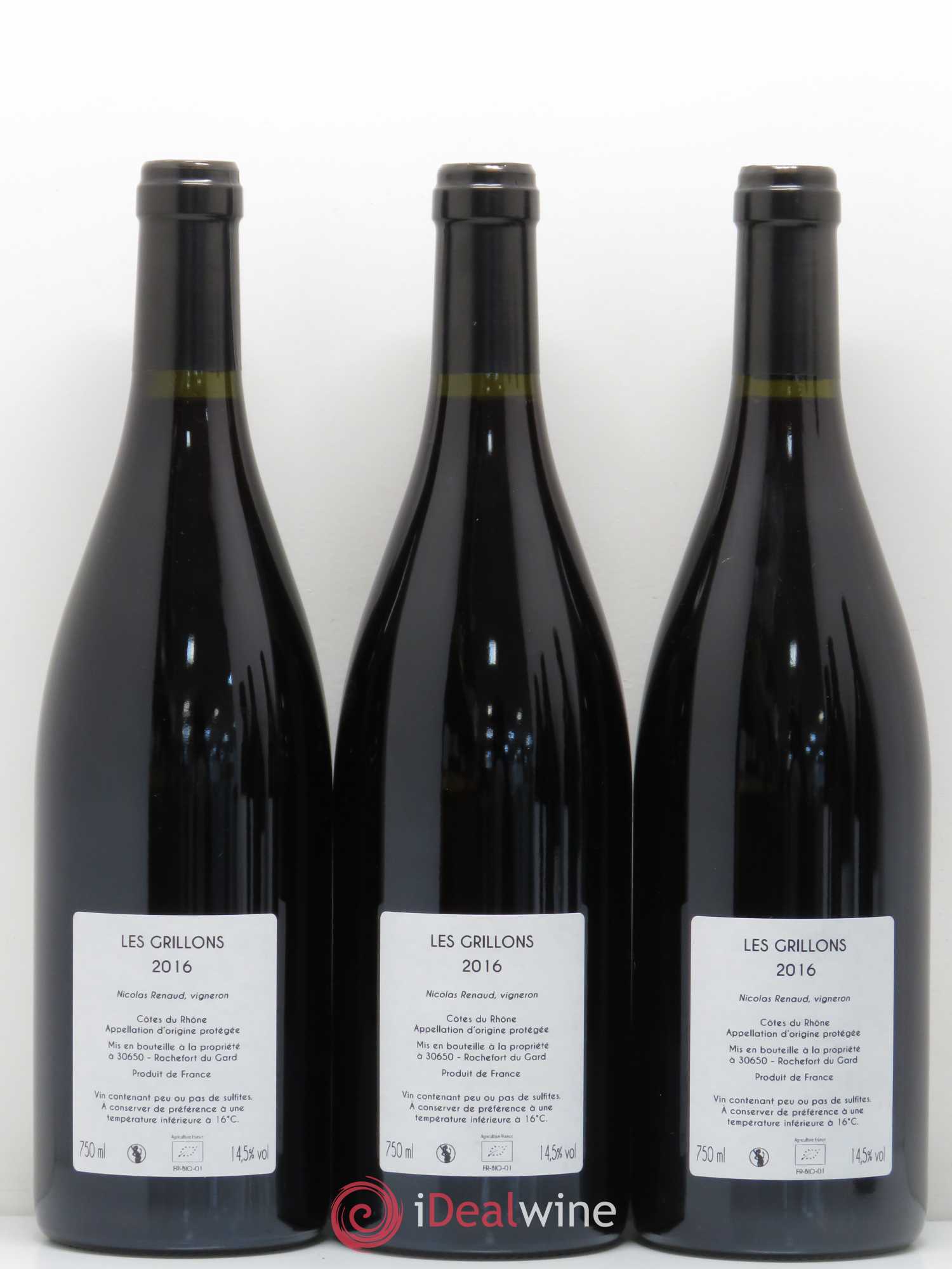 Côtes-du-Rhône Grillons Clos Des Grillons 2016 - Posten von 6 Flaschen - 2