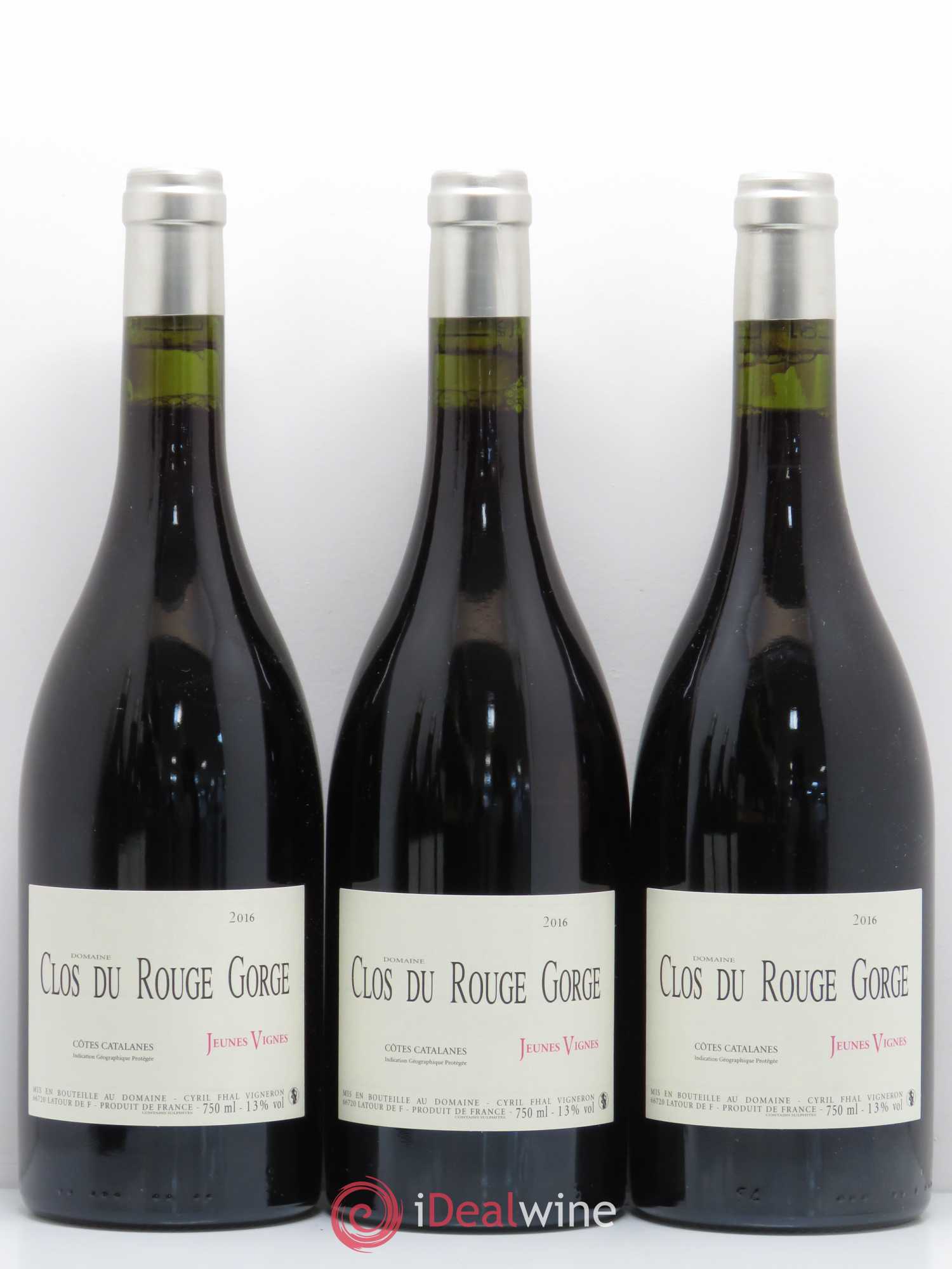 Côtes Catalanes (VDP des Côtes Catalanes) Clos du Rouge Gorge Jeunes Vignes Cyril Fhal 2016 - Lot de 6 bouteilles - 1