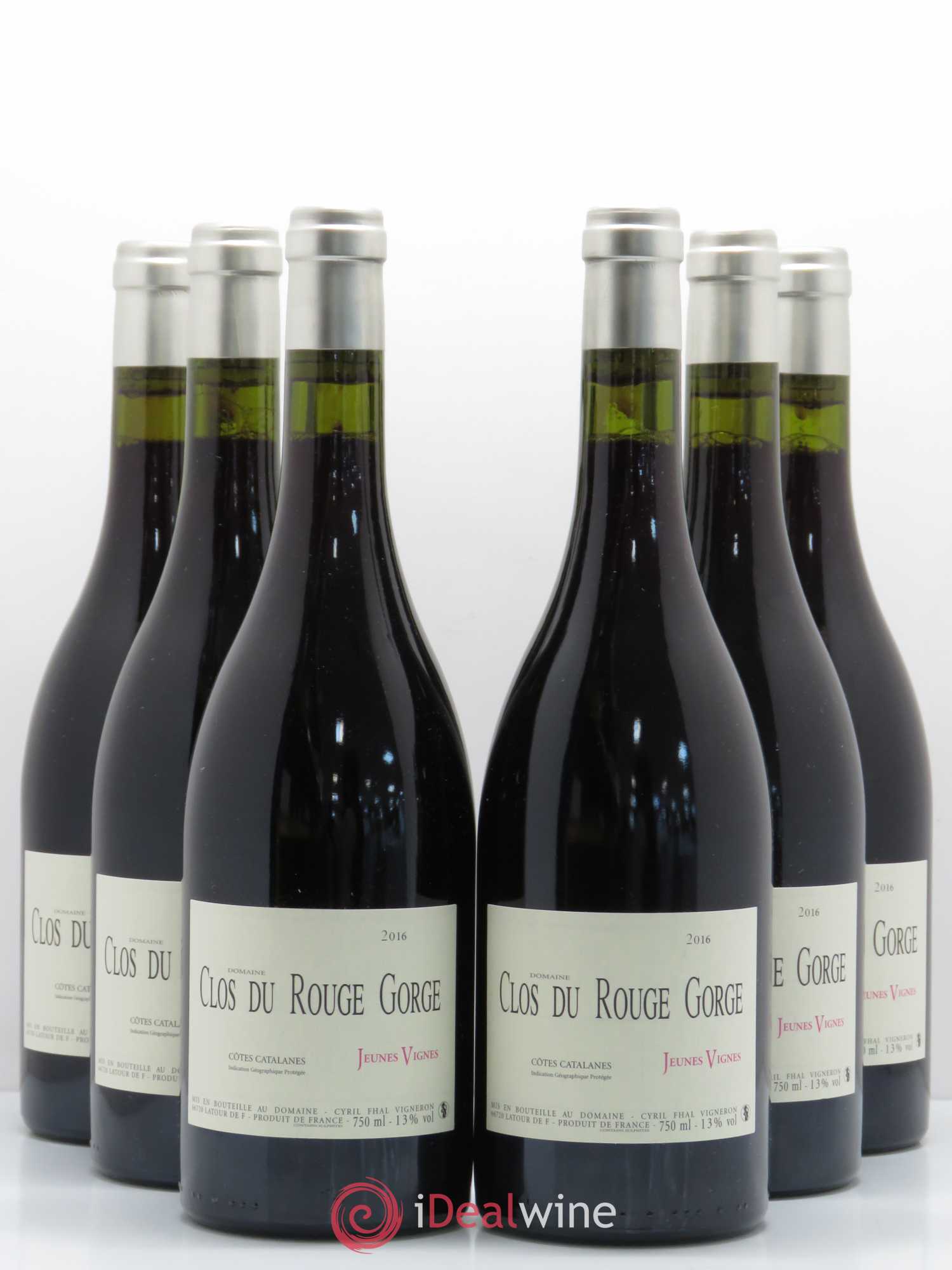 Côtes Catalanes (VDP des Côtes Catalanes) Clos du Rouge Gorge Jeunes Vignes Cyril Fhal 2016 - Lot de 6 bouteilles - 0