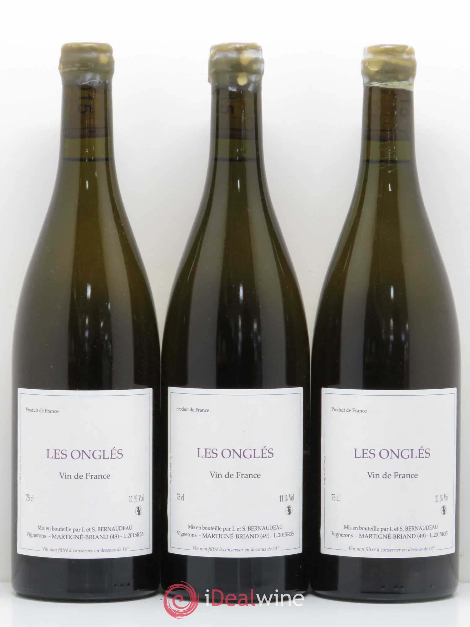 Vin de France Les Onglés Stéphane Bernaudeau 2015 - Lot de 6 bouteilles - 1