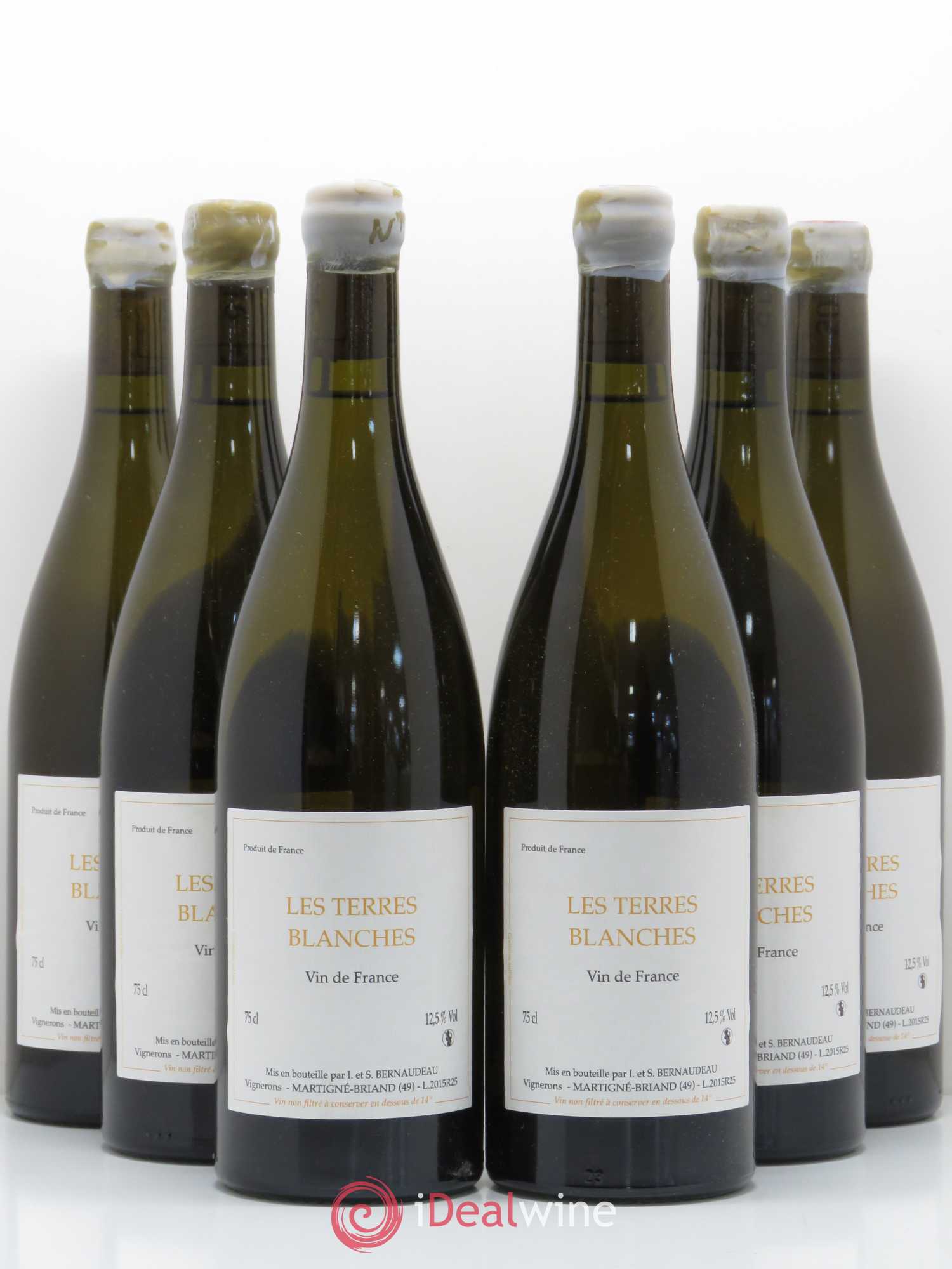 Vin de France Les Terres Blanches Stéphane Bernaudeau 2015 - Lot de 6 bouteilles - 0