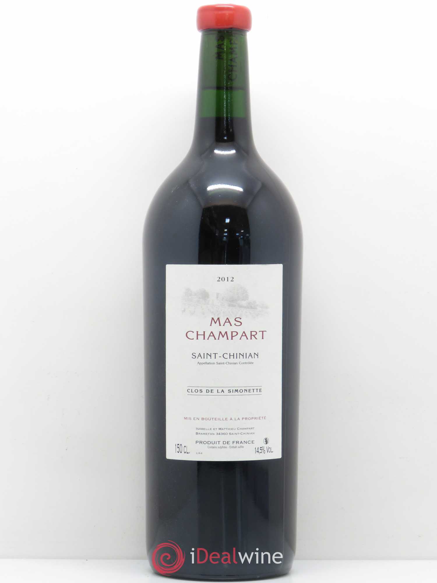 Saint-Chinian Mas Champart Clos de La Simonette Isabelle et Mathieu Champart 2012 - Lot de 1 magnum - 0