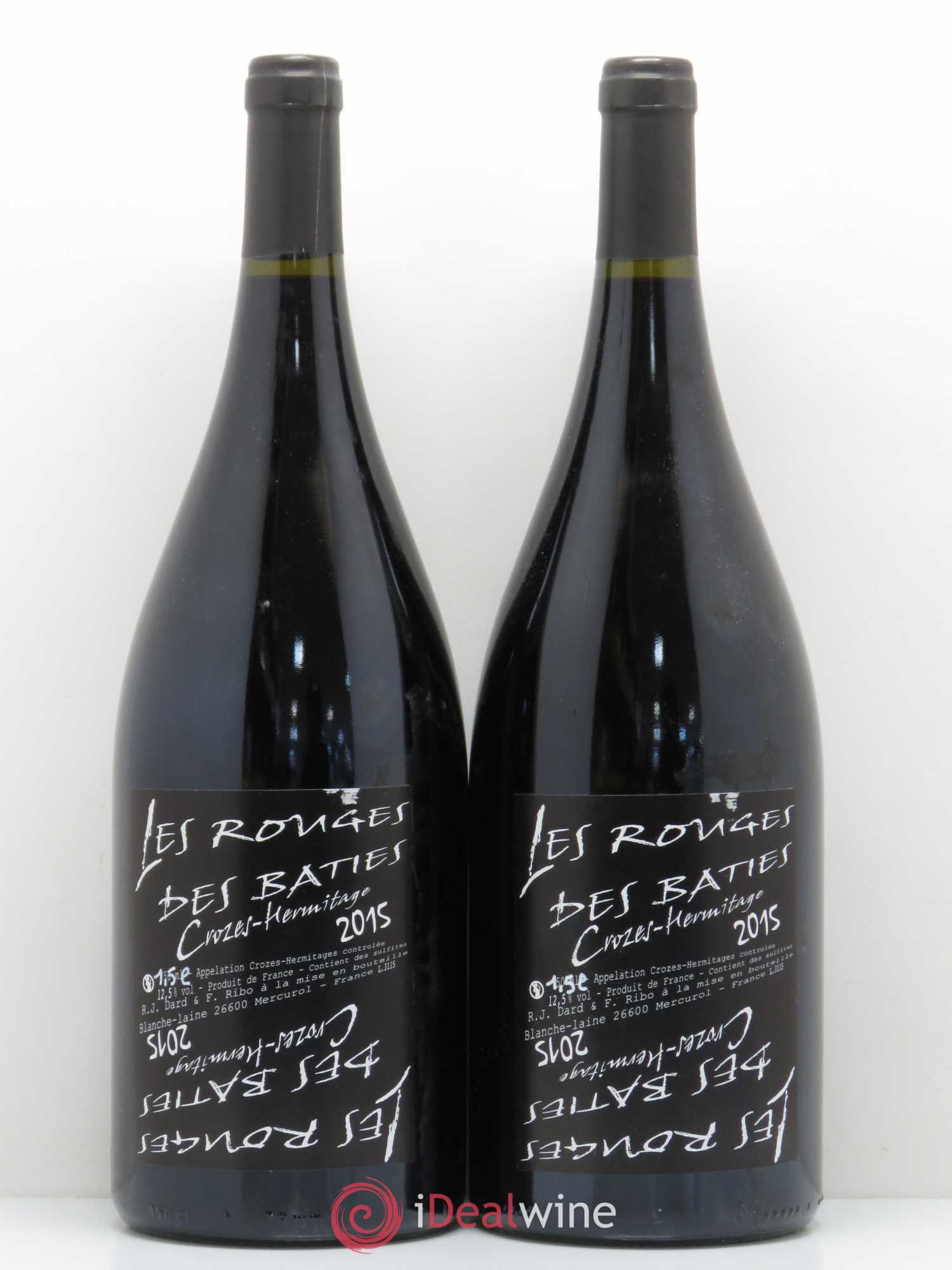 Crozes-Hermitage Les Rouges des Batties Dard et Ribo 2015 - Lot de 2 magnums - 0