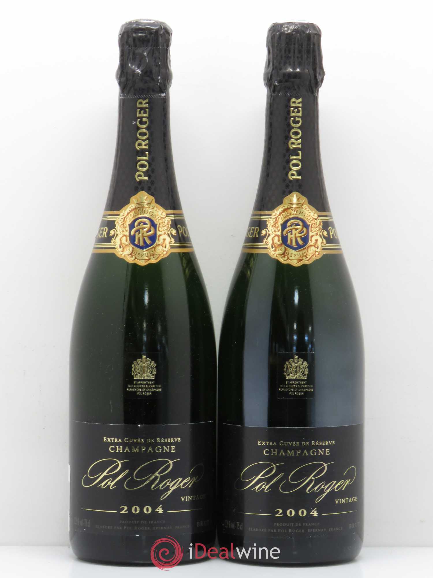 Champagne Extra cuvée de Reserve Pol Roger 2004 - Posten von 2 Flaschen - 0