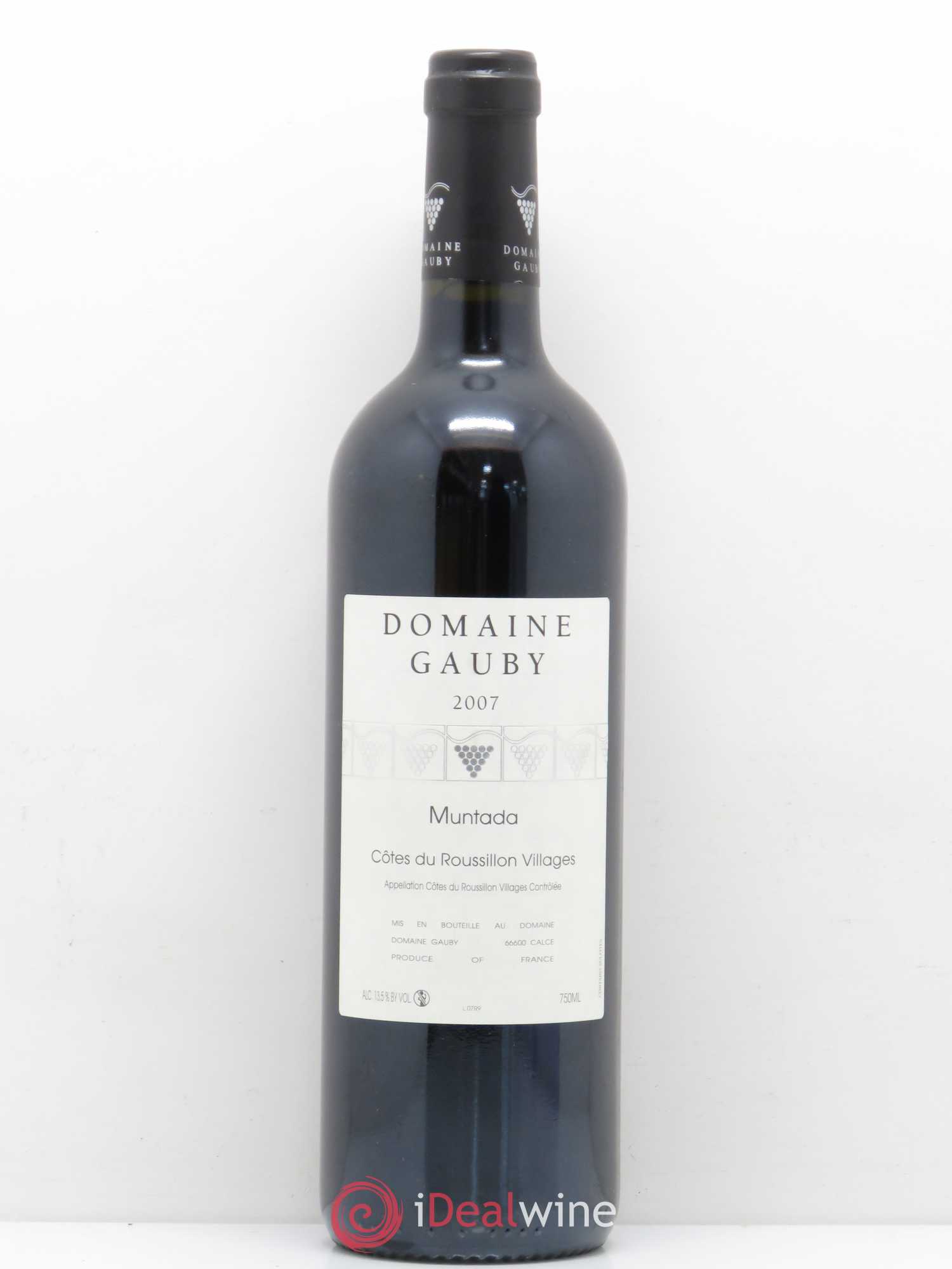 Côtes Catalanes (anciennement Côtes du Roussillon Villages) La Muntada Gauby (Domaine) 2007 - Lot de 1 bouteille - 0