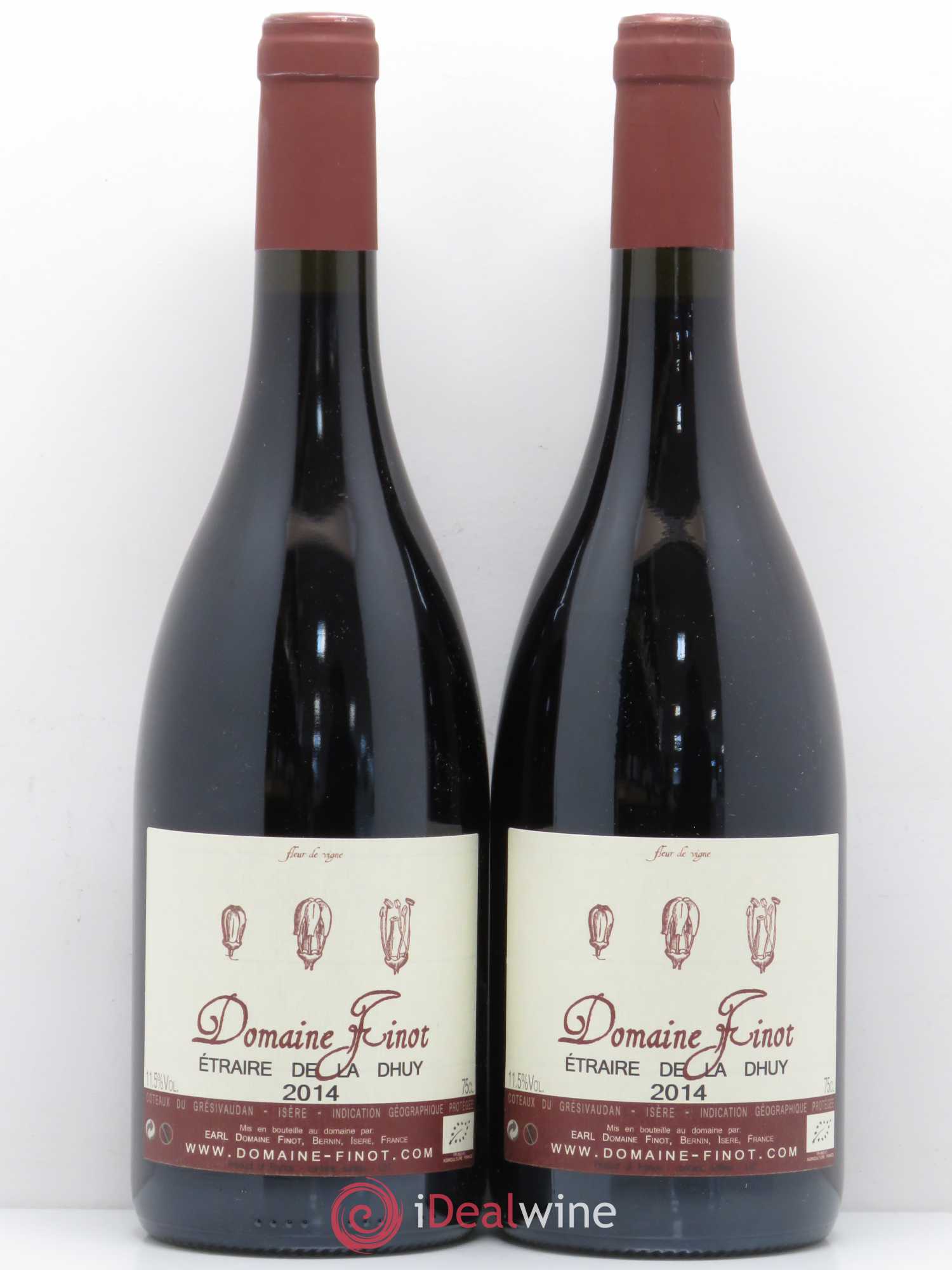 Vin de France Coteaux du Grésivaudan Etraire de la Ghuy Domaine Finot 2014 - Posten von 5 Flaschen - 2
