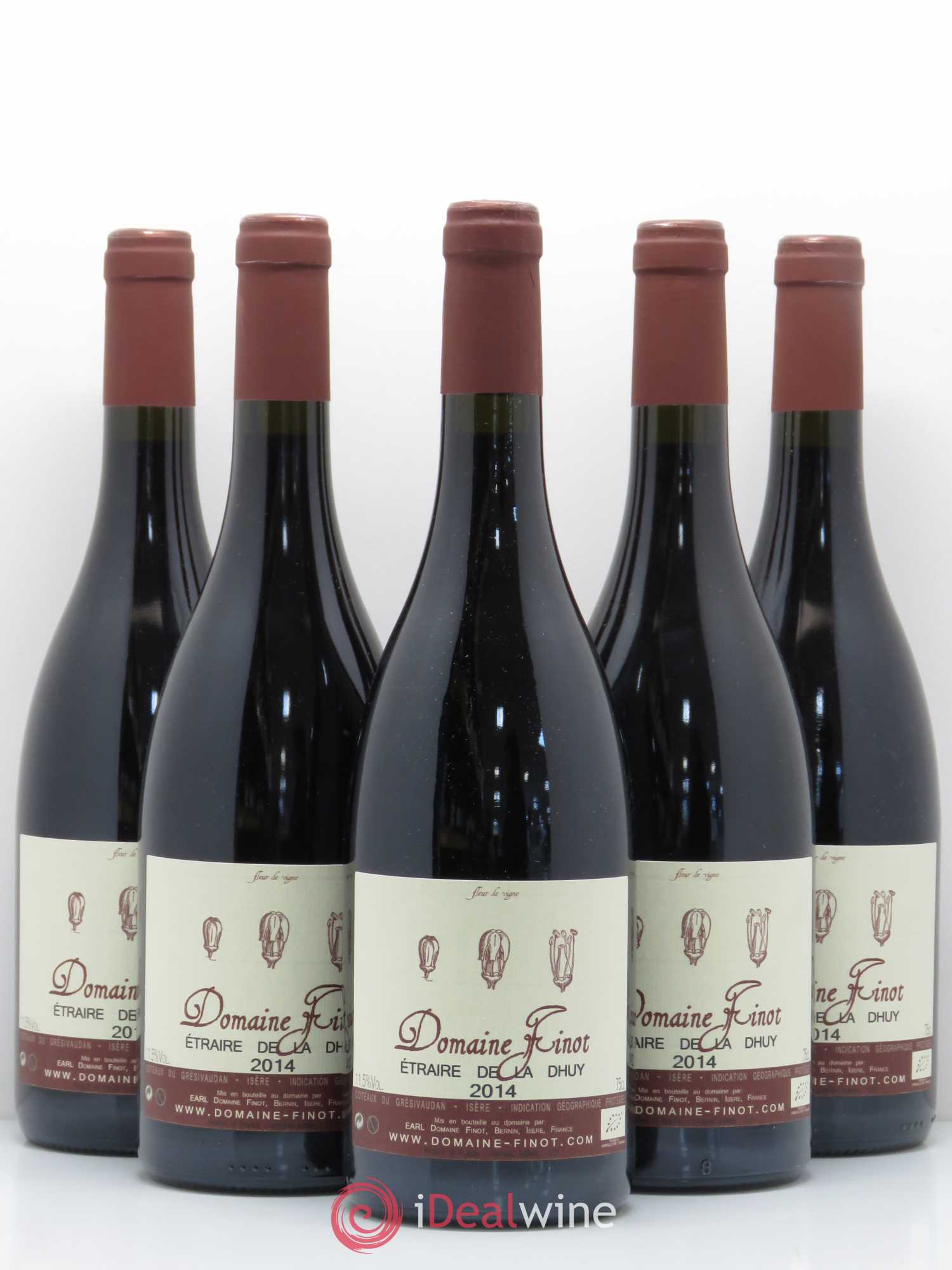 Vin de France Coteaux du Grésivaudan Etraire de la Ghuy Domaine Finot 2014 - Posten von 5 Flaschen - 0