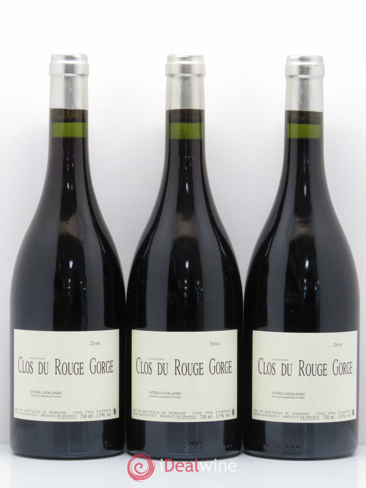 Côtes Catalanes (VDP des Côtes Catalanes) Domaine Clos du Rouge Gorge 2014 - Lot de 3 bouteilles - 0