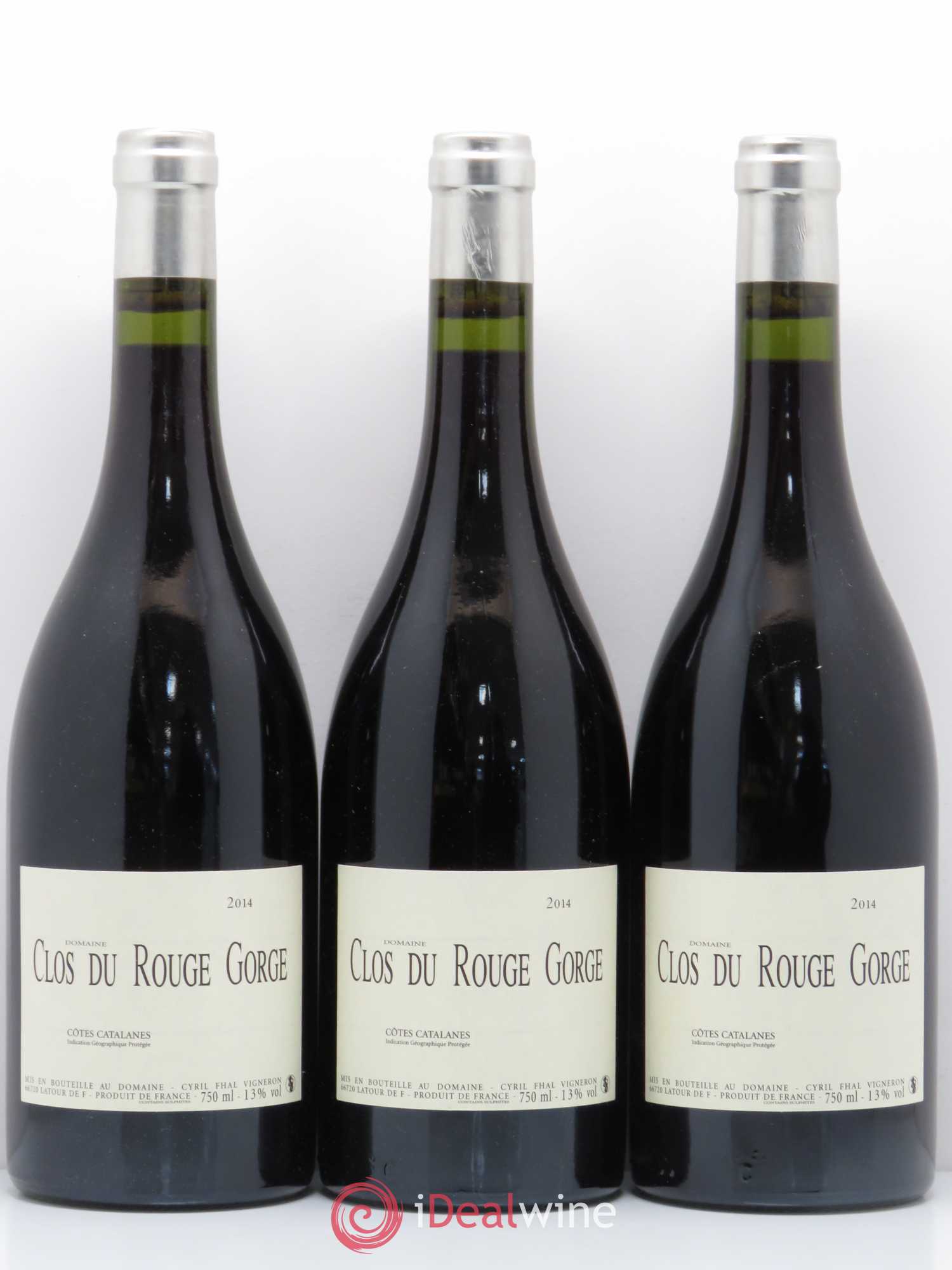 Côtes Catalanes (VDP des Côtes Catalanes) Domaine Clos du Rouge Gorge 2014 - Lot de 3 bouteilles - 0