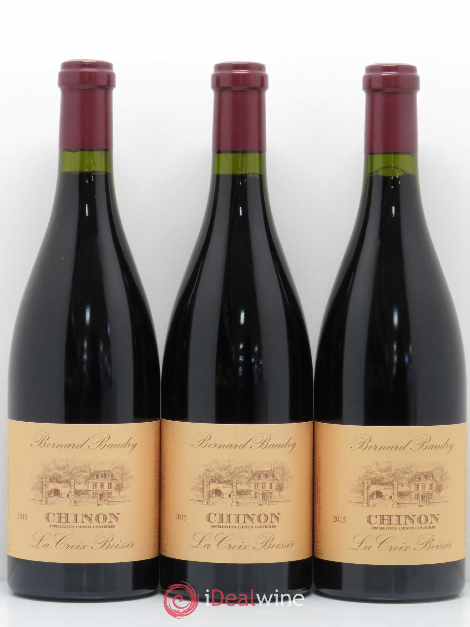 Chinon La Croix Boissée Bernard Baudry 2015 - Lot de 6 bouteilles - 1