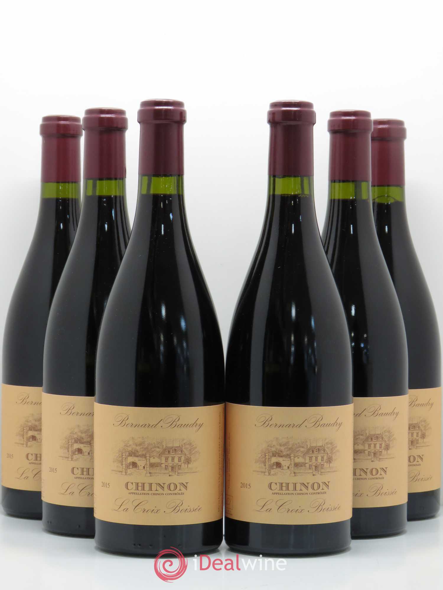 Chinon La Croix Boissée Bernard Baudry 2015 - Lot de 6 bouteilles - 0