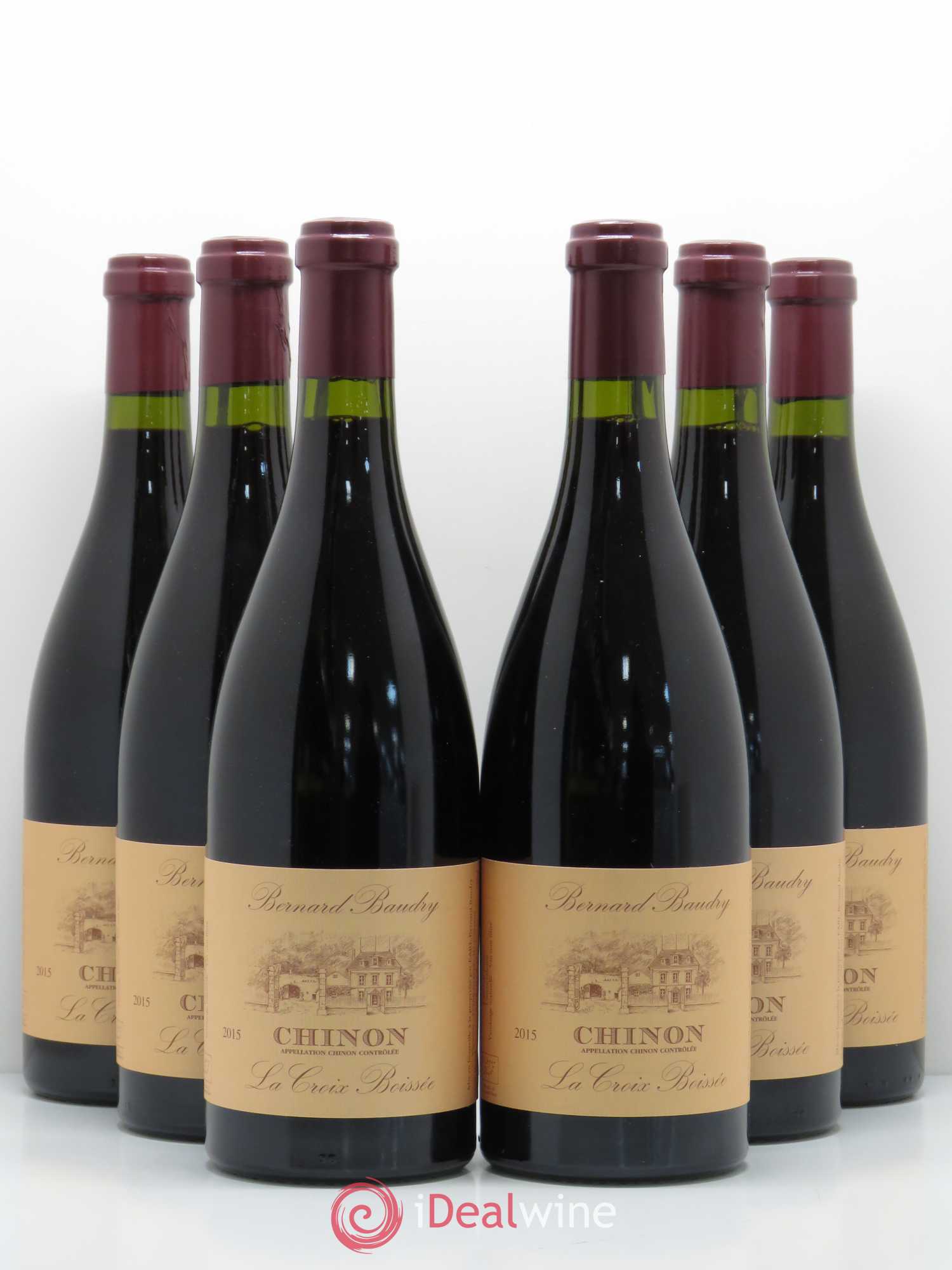 Chinon La Croix Boissée Bernard Baudry 2015 - Lot de 6 bouteilles - 0