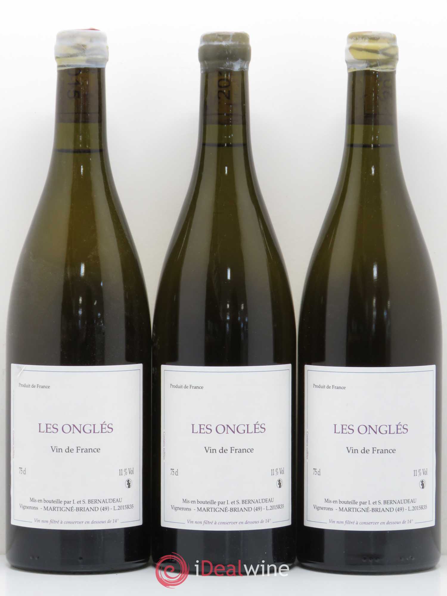 Vin de France Les Onglés Stéphane Bernaudeau 2015 - Lot de 6 bouteilles - 1